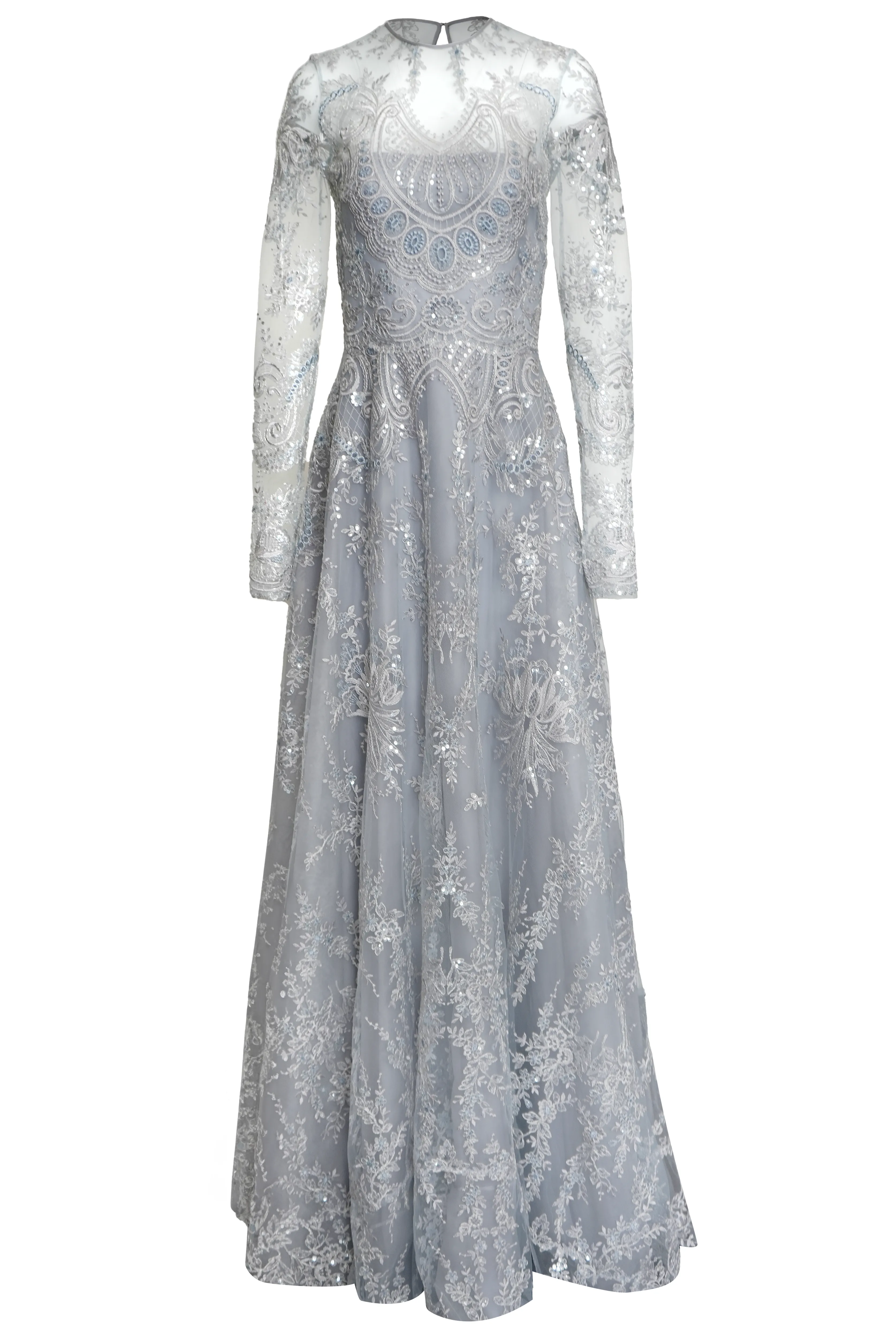 CHANDELIER LACE LONG SLEEVE GOWN sold by Naeem Khan product image thumbnail 3