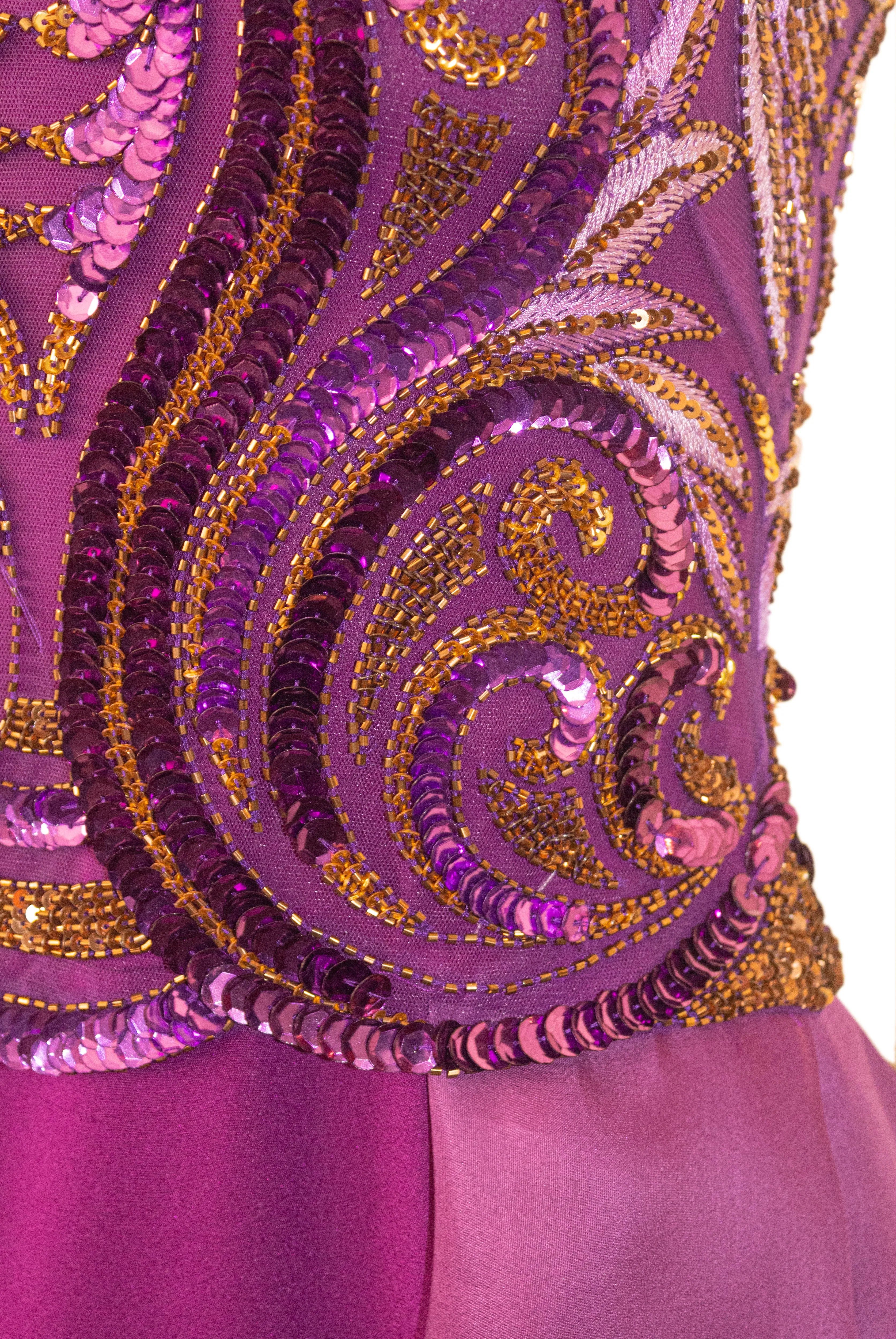 JEWEL NECK EMBELLISHED CREPE COLUMN GOWN sold by Naeem Khan product image thumbnail 5