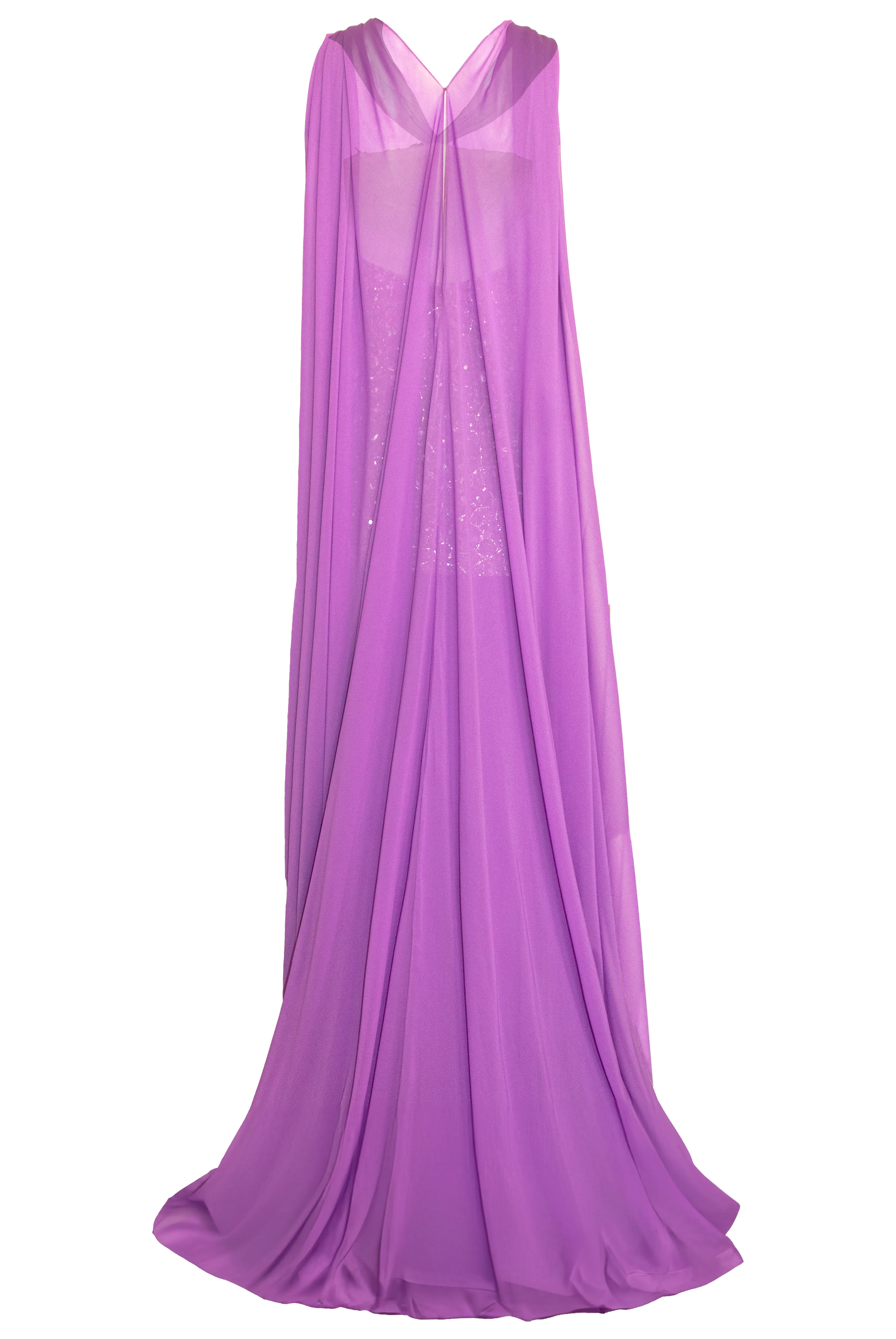 BEADED STRAPLESS DRESS WITH CHIFFON DETAIL sold by Naeem Khan product image thumbnail 4