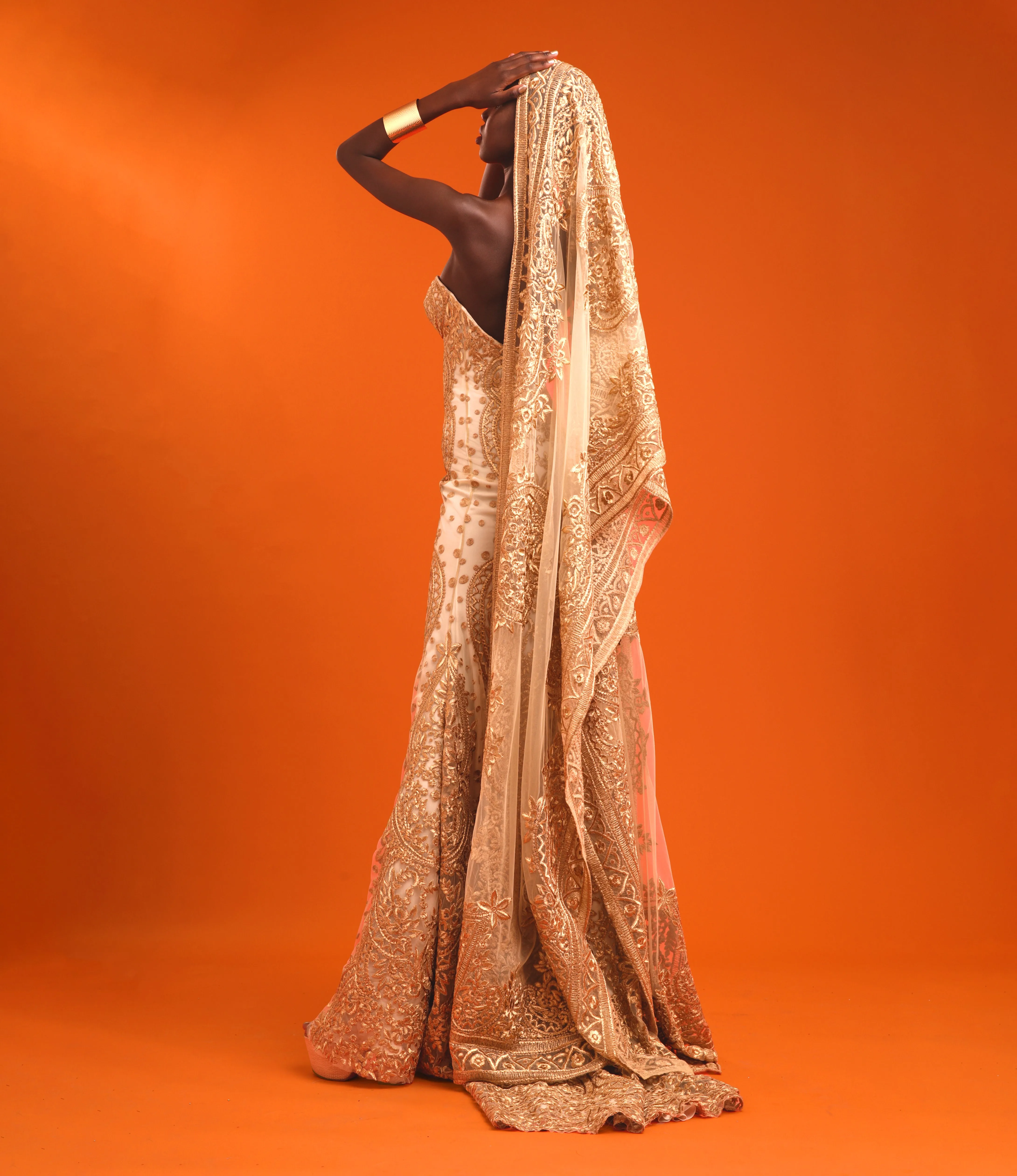 EMBROIDERED STRAPLESS CORSET GOWN sold by Naeem Khan product image thumbnail 2