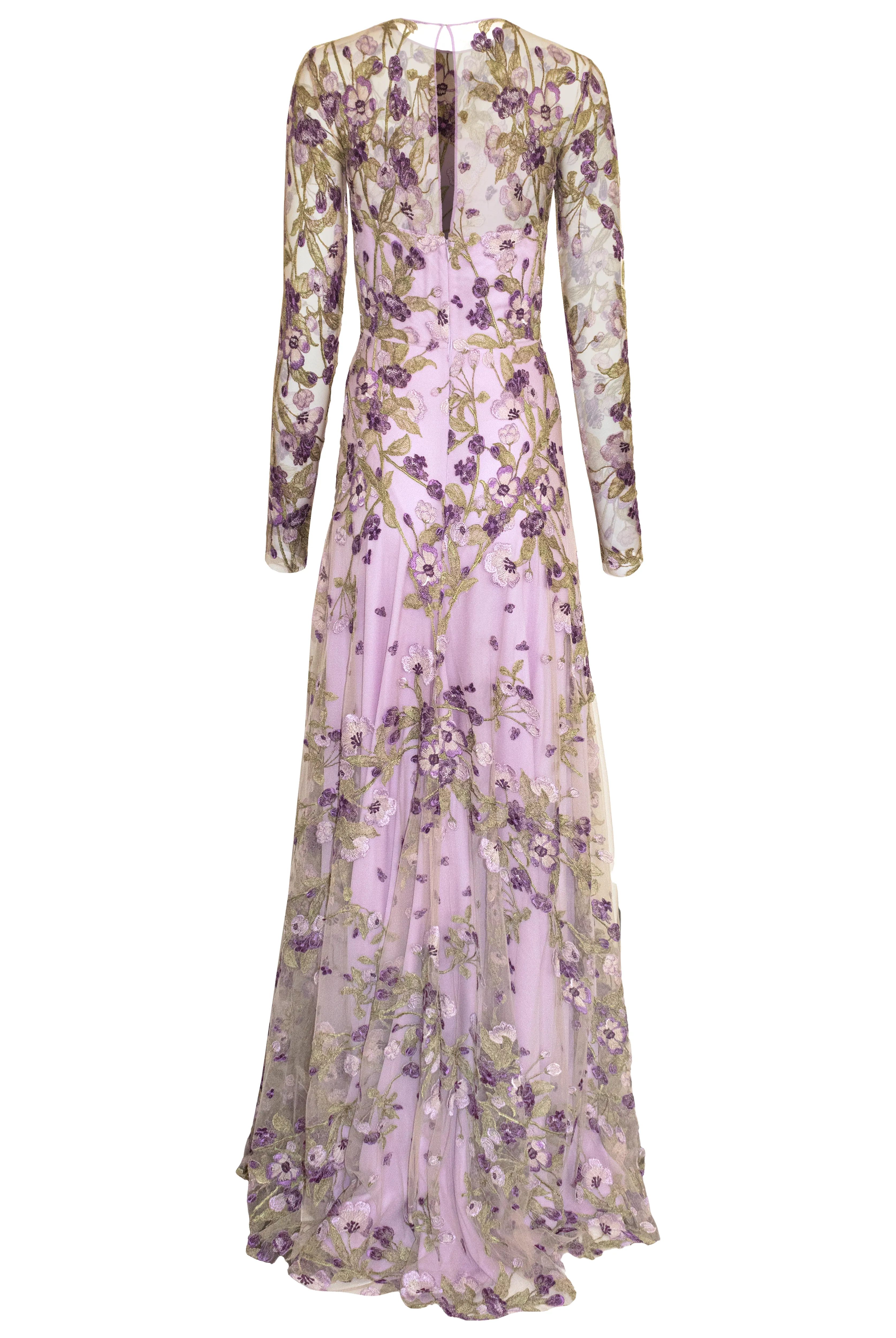 JEWEL NECK FLORAL GOWN sold by Naeem Khan product image thumbnail 4