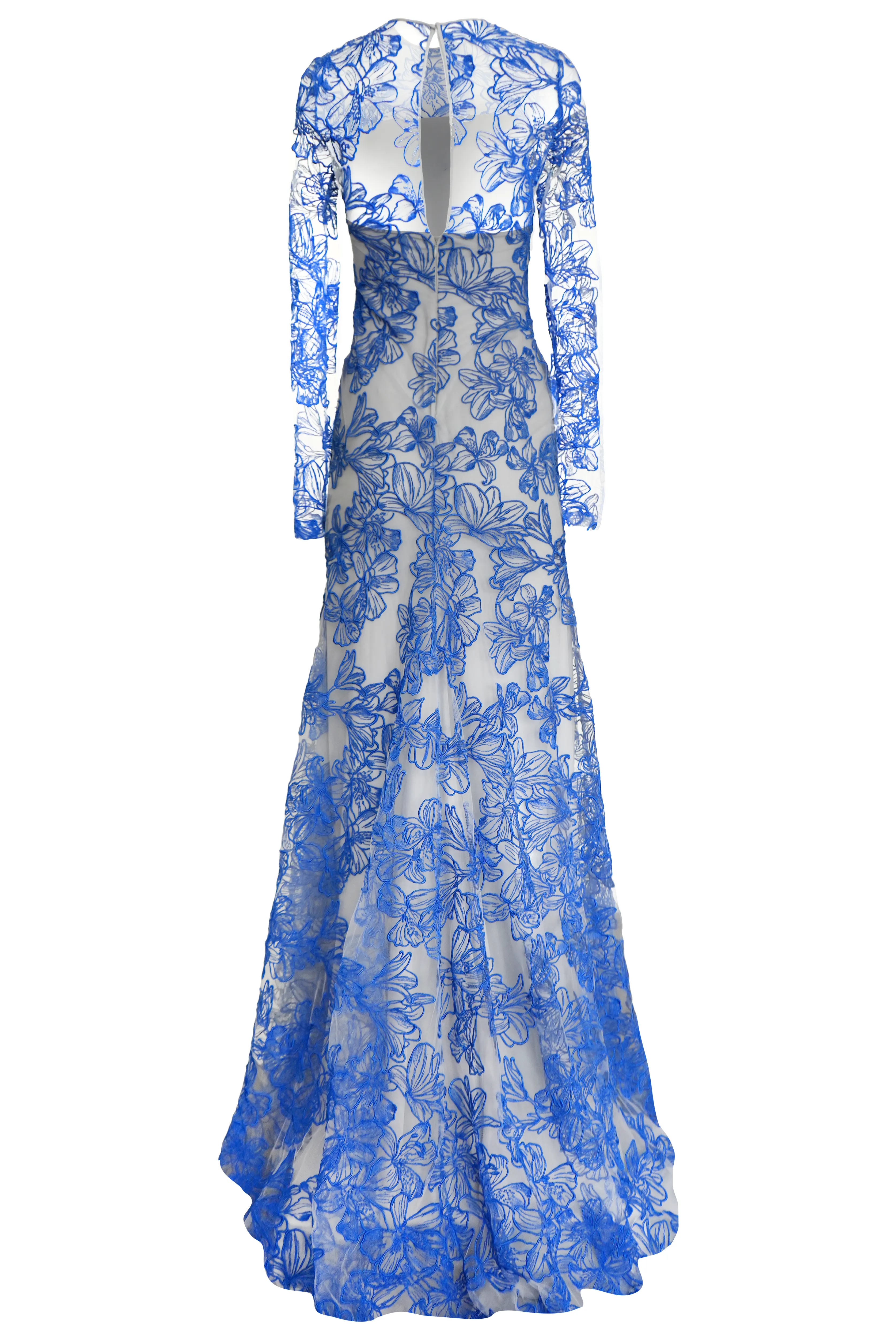 BOTANICAL JEWEL NECK GOWN sold by Naeem Khan product image thumbnail 4
