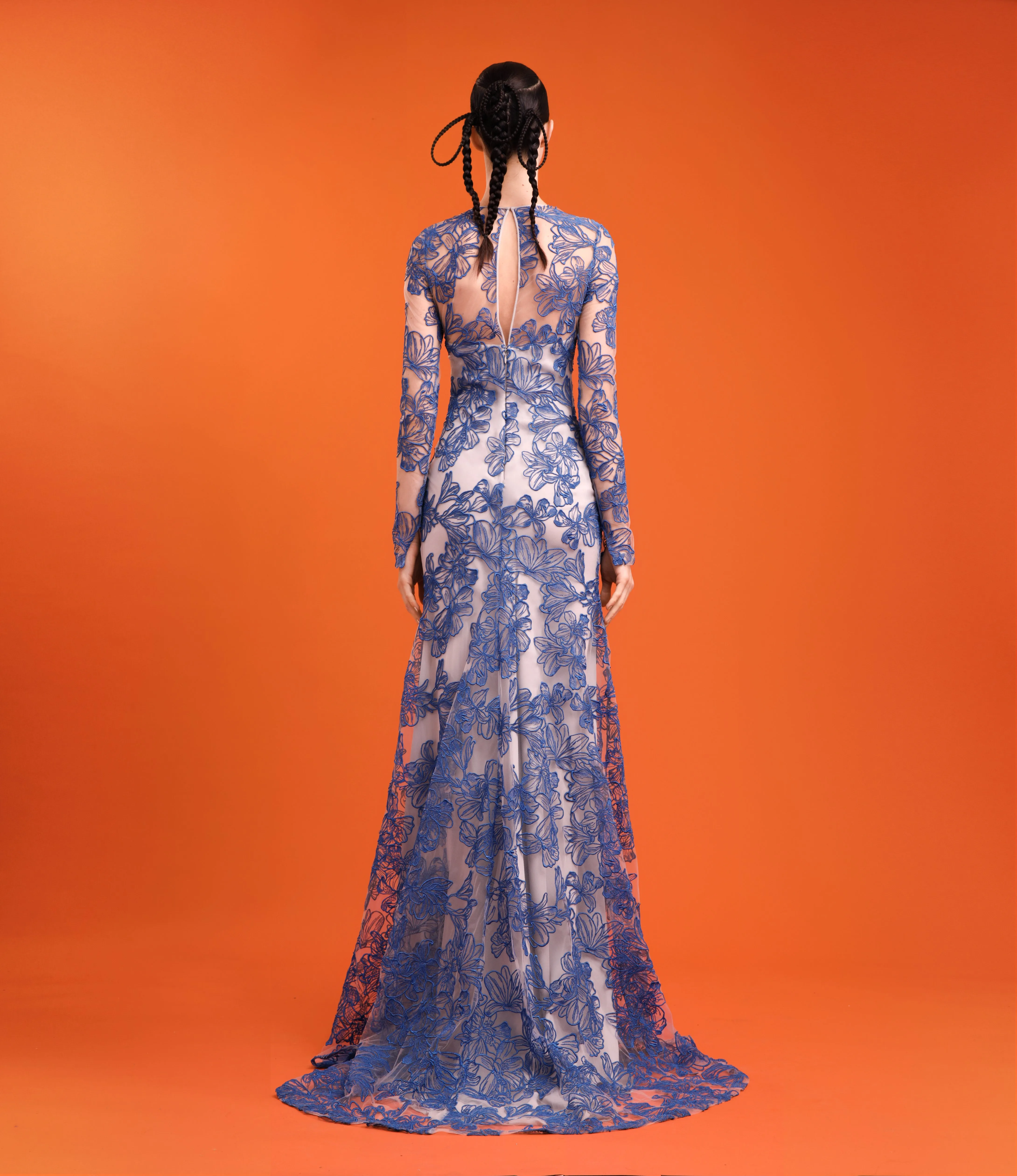 BOTANICAL JEWEL NECK GOWN sold by Naeem Khan product image thumbnail 2