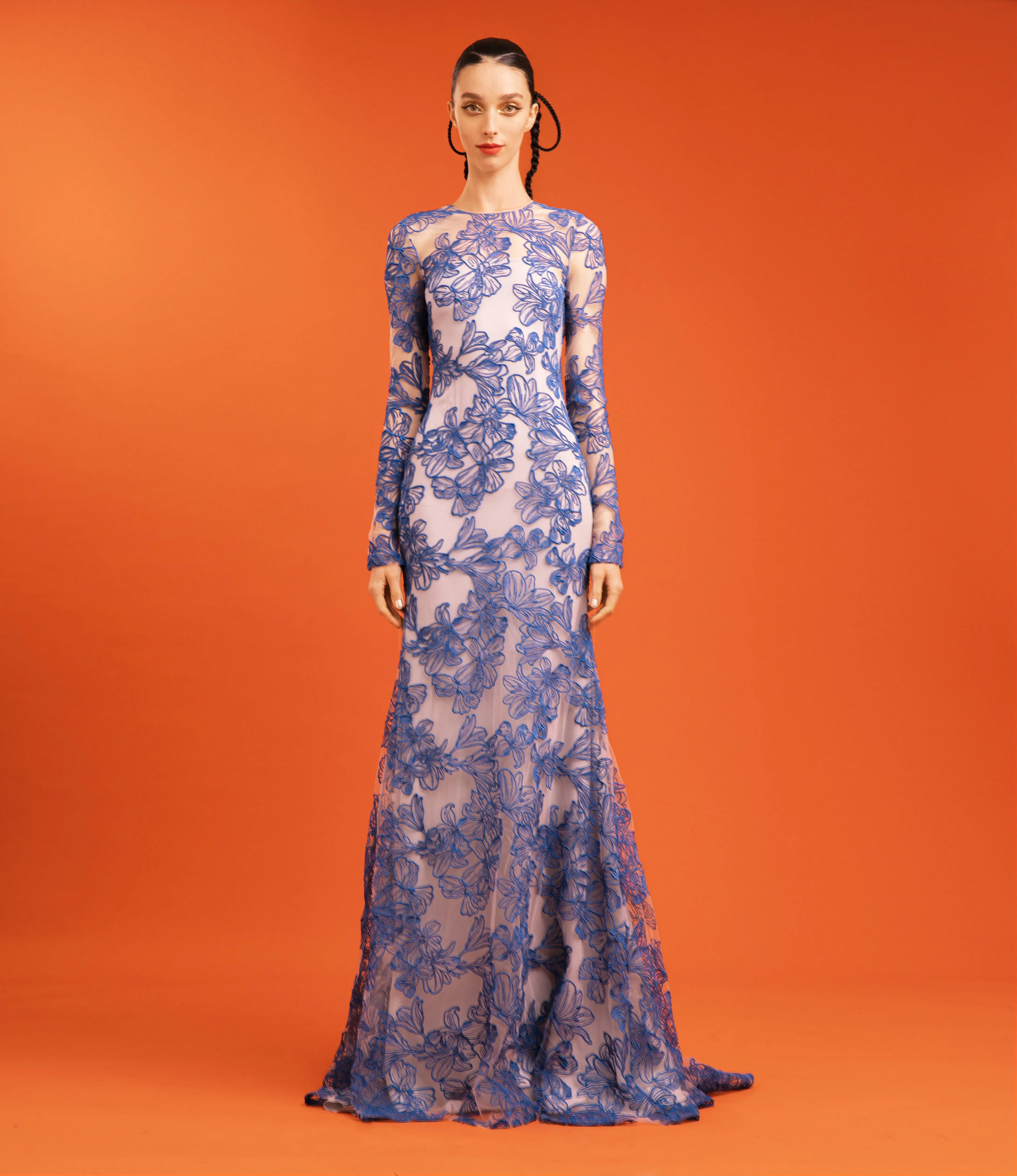 BOTANICAL JEWEL NECK GOWN sold by Naeem Khan