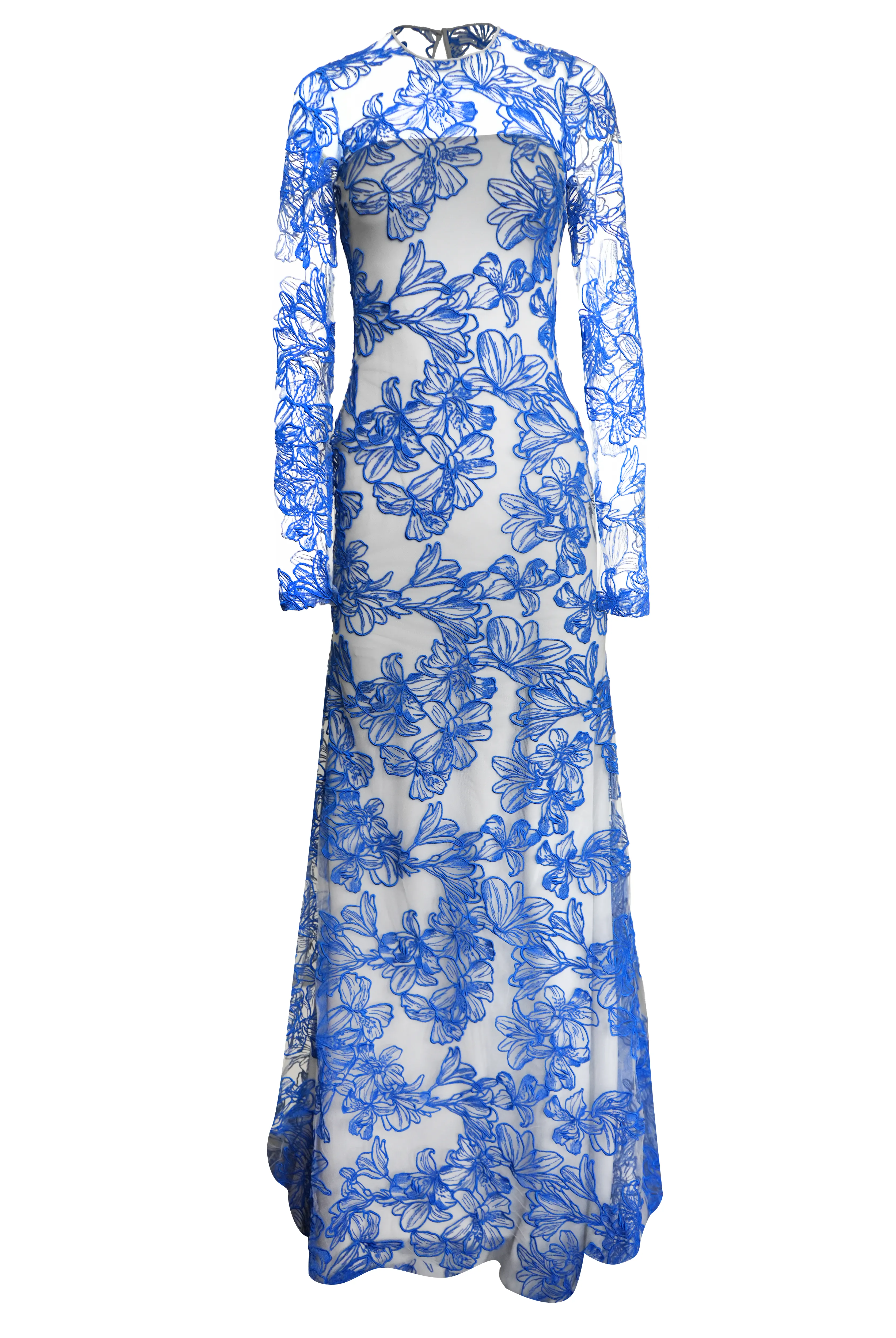 BOTANICAL JEWEL NECK GOWN sold by Naeem Khan product image thumbnail 3