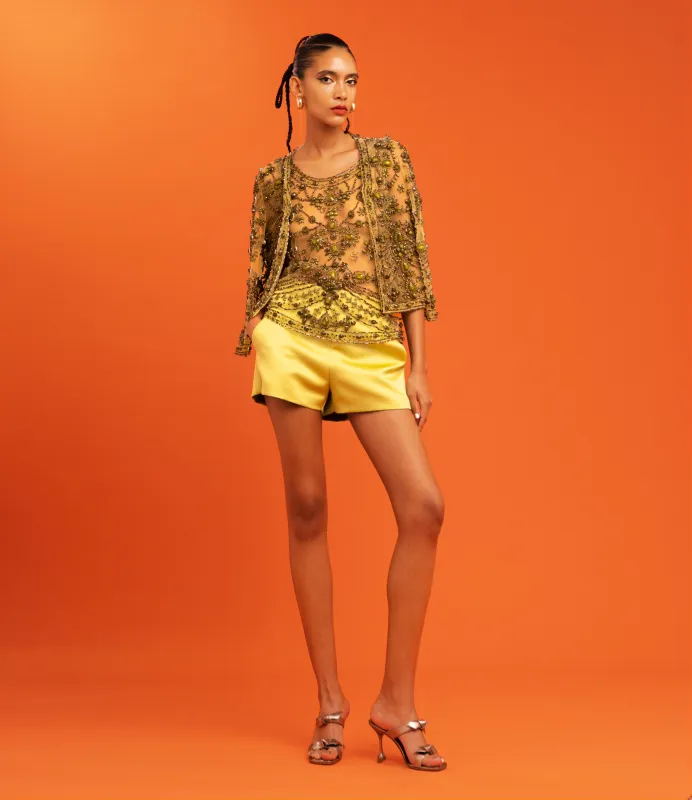 SATIN SHORTS sold by Naeem Khan