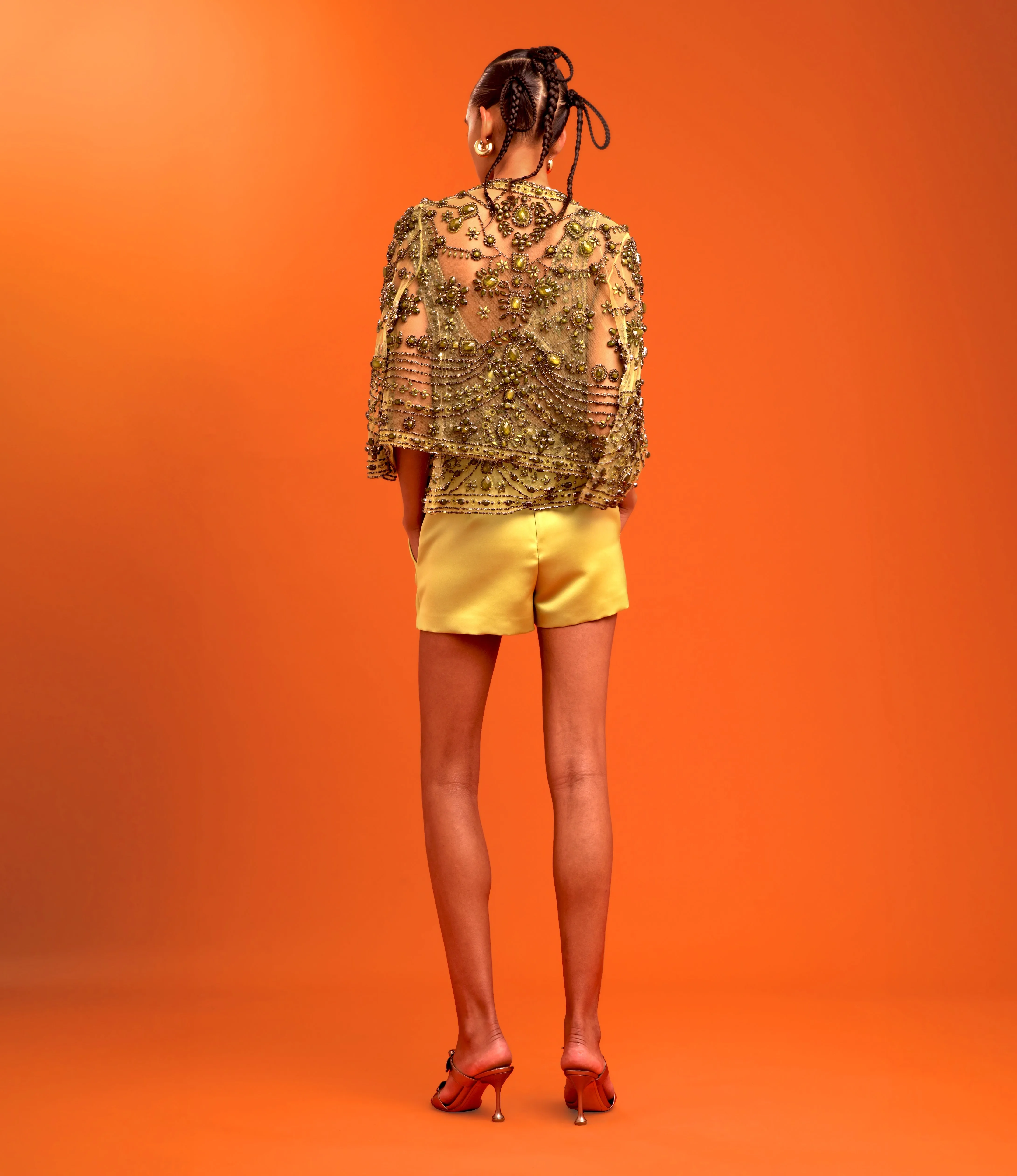 SATIN SHORTS sold by Naeem Khan product image thumbnail 2