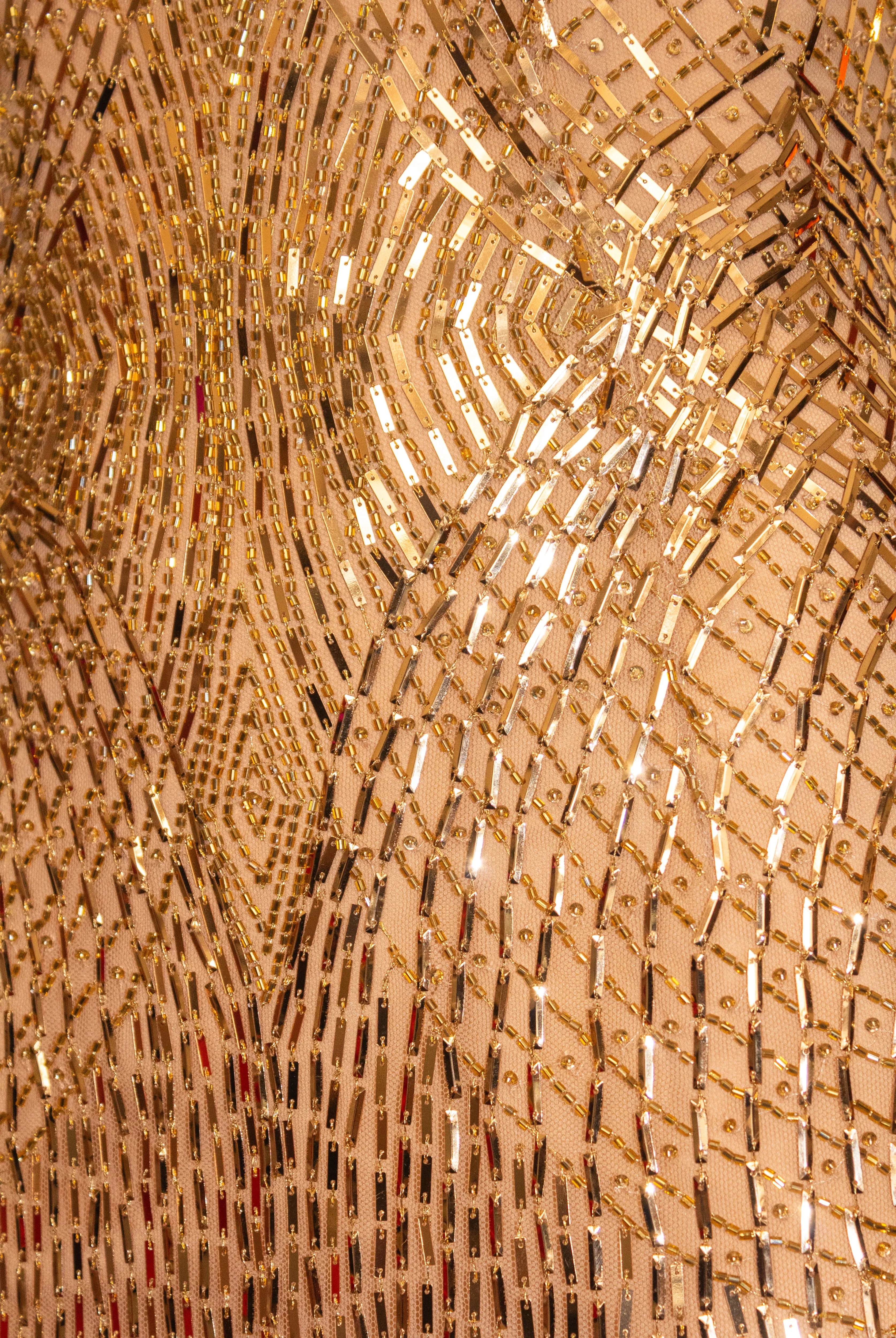 Embroidered Scoop Neck Bustier Gown sold by Naeem Khan product image thumbnail 5