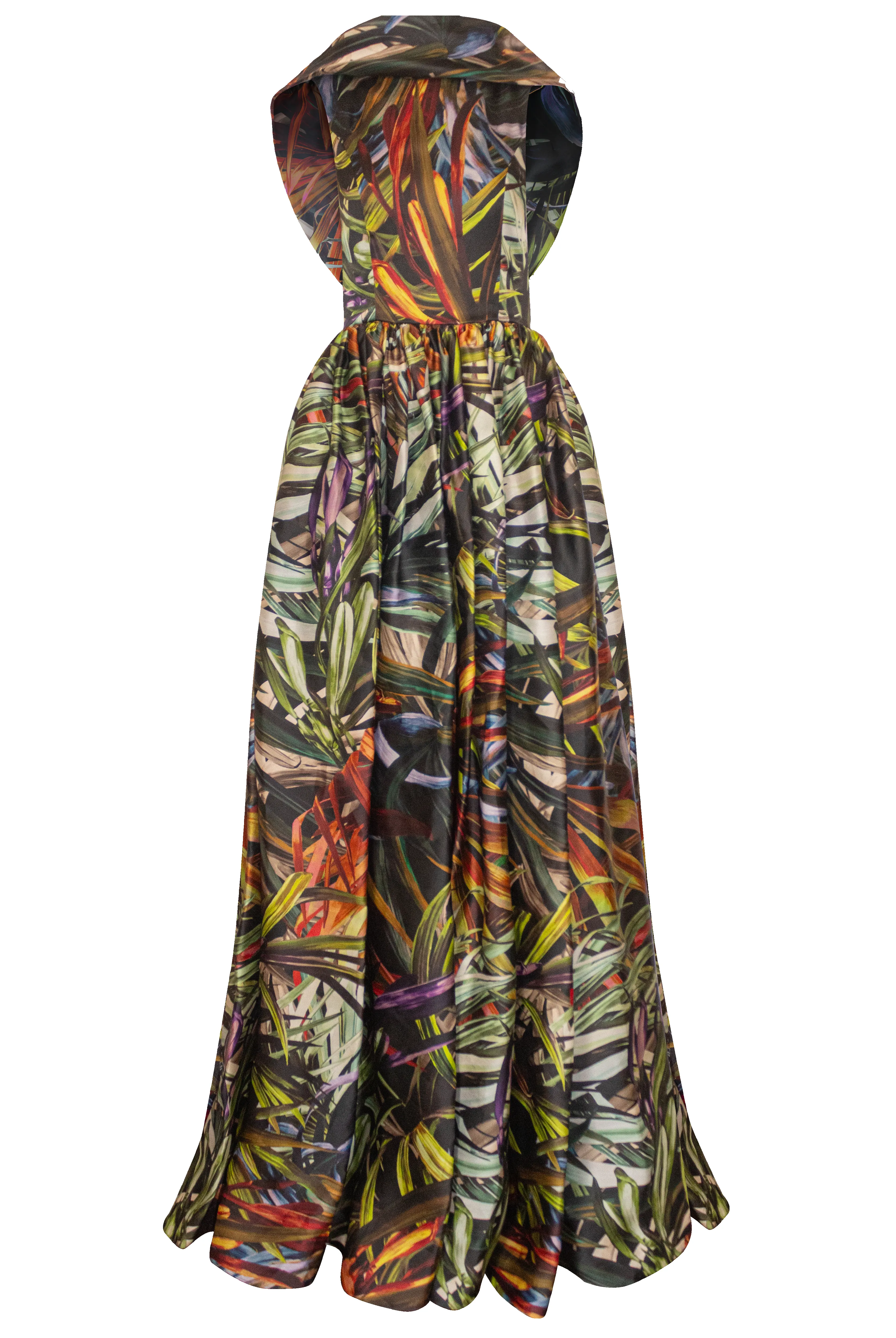 Tropical Boat Neck Ballgown sold by Naeem Khan product image thumbnail 3