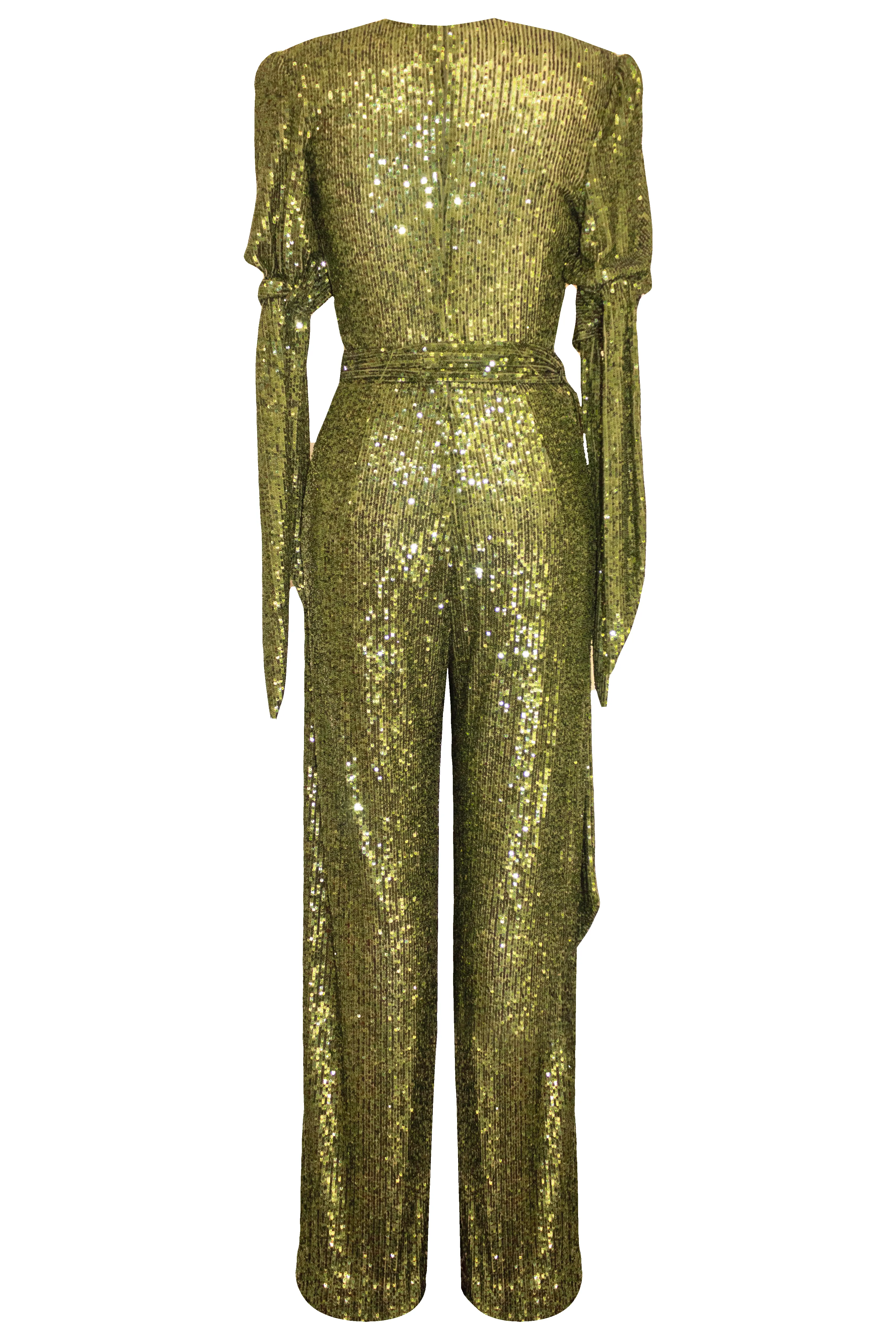 Stretch Sequin Short Sleeve Jumpsuit sold by Naeem Khan product image thumbnail 4