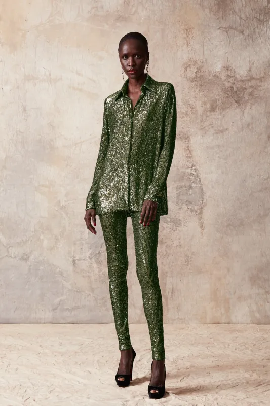 Stretch Sequin Leggings sold by Naeem Khan