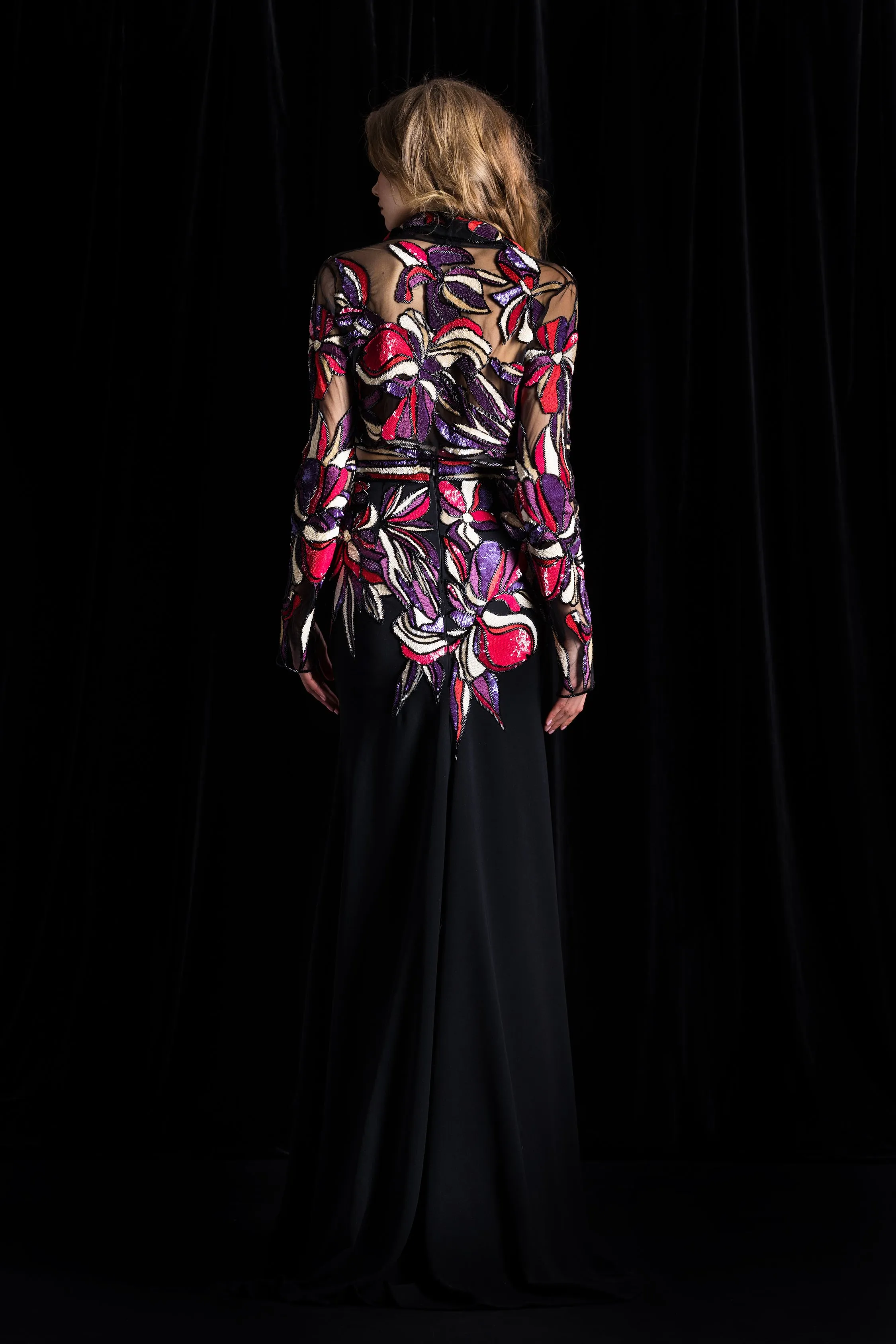 Floral Beaded Skirt, Bralette and Bolero sold by Naeem Khan product image thumbnail 3