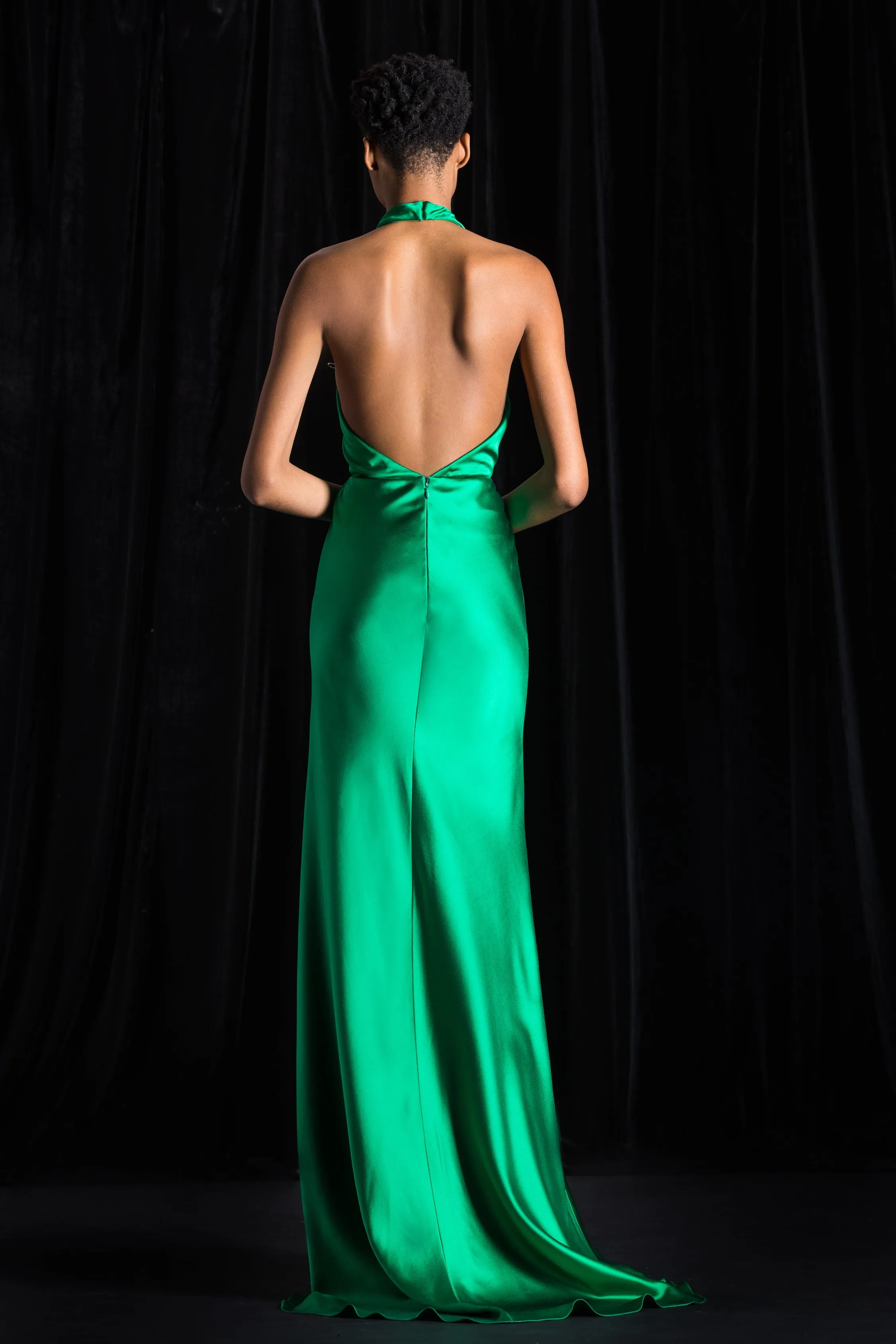 Satin Backed Crepe Column Gown sold by Naeem Khan product image thumbnail 2
