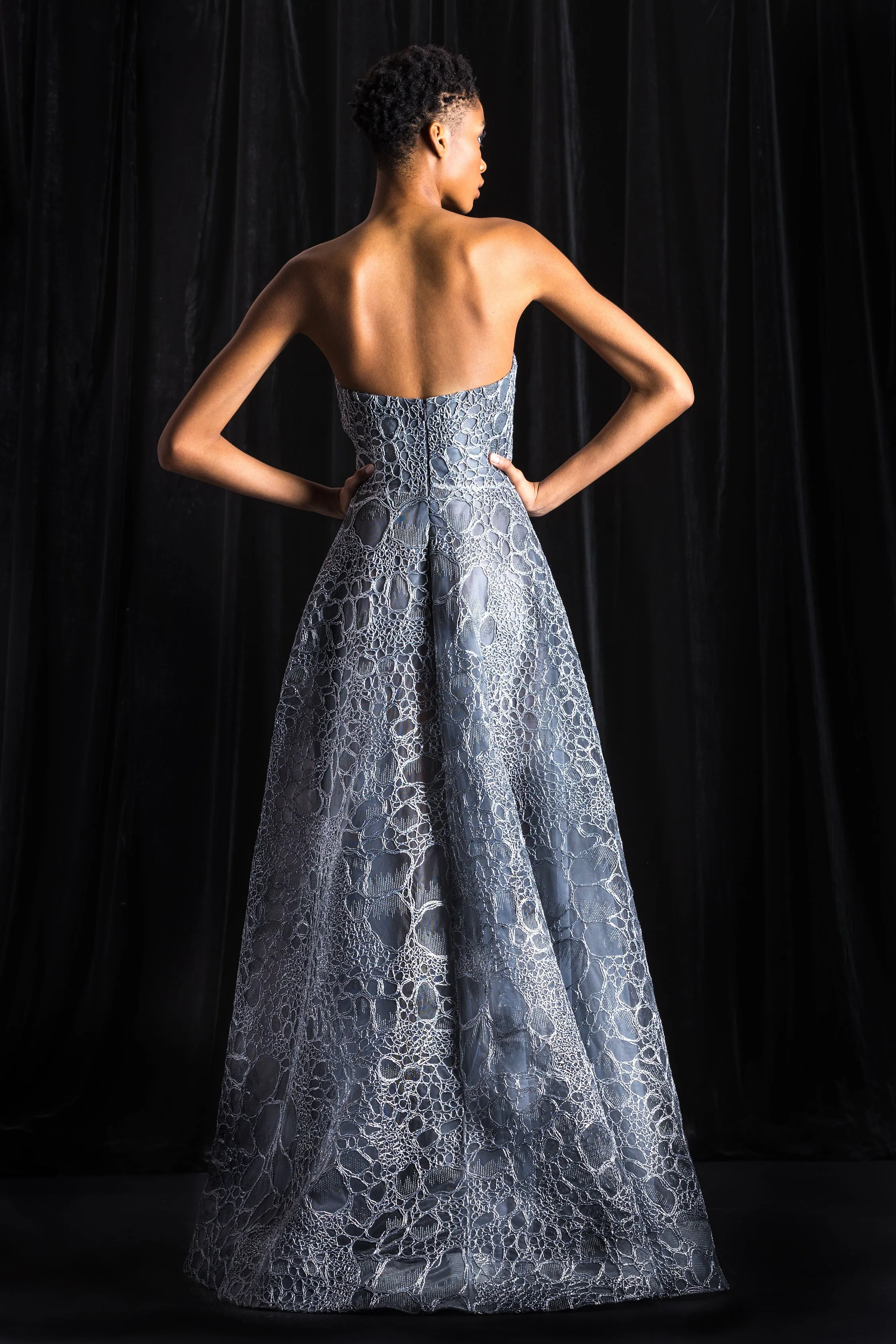 Raffia Embroirdered Strapless Ballgown sold by Naeem Khan product image thumbnail 2