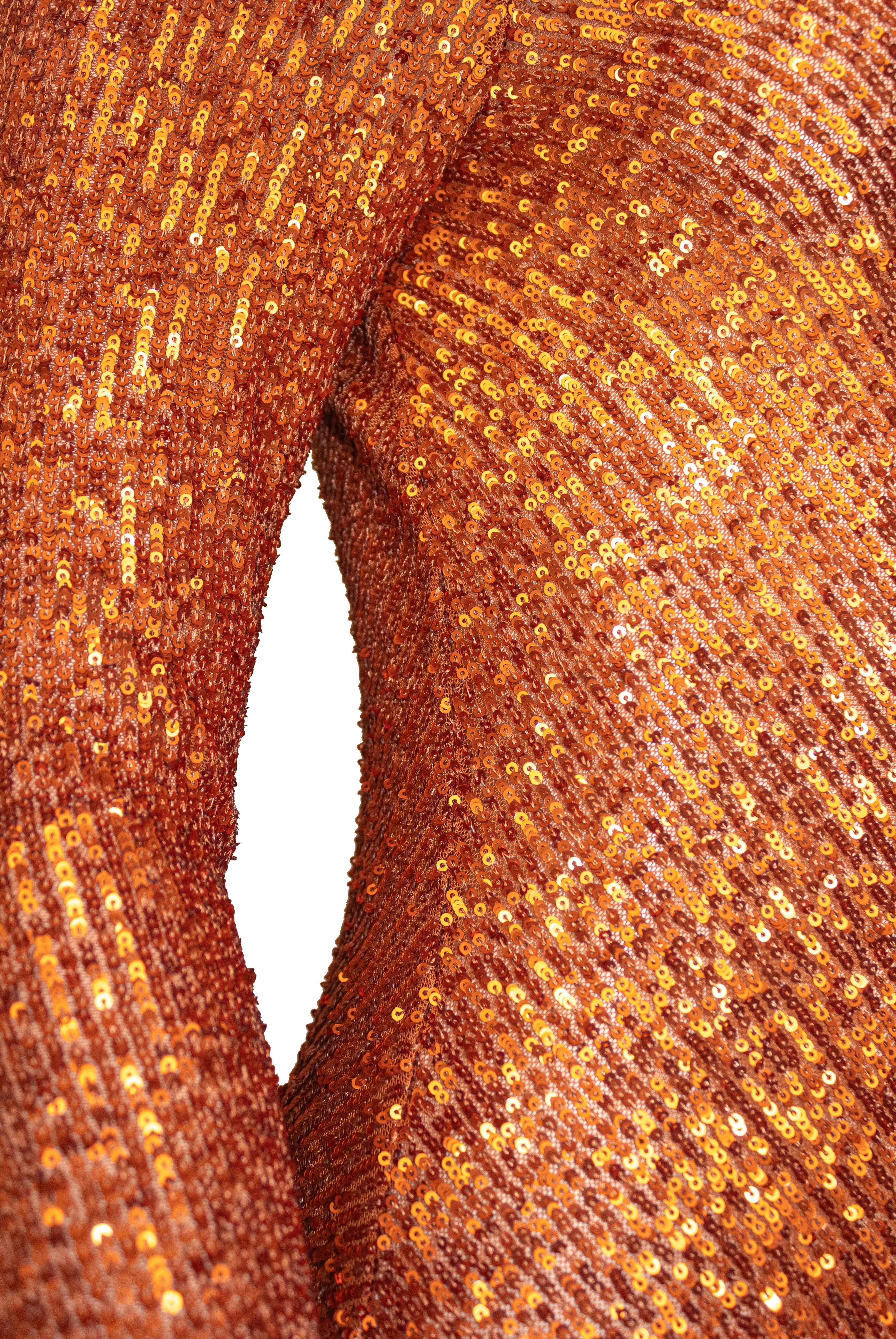 Waist Tie Stretch Sequin Jumpsuit sold by Naeem Khan product image thumbnail 4