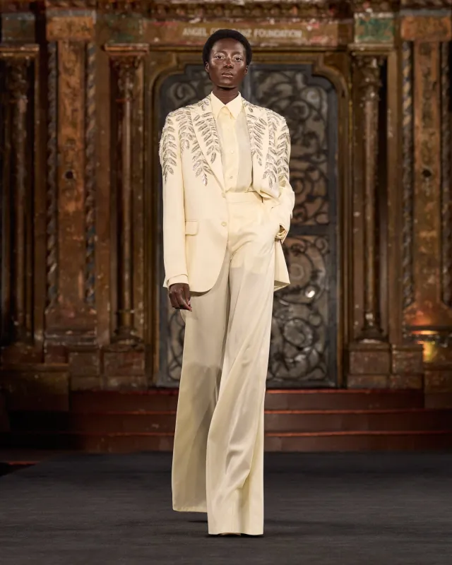 BLAZER WITH LEAF APPLIQUE made by Naeem Khan