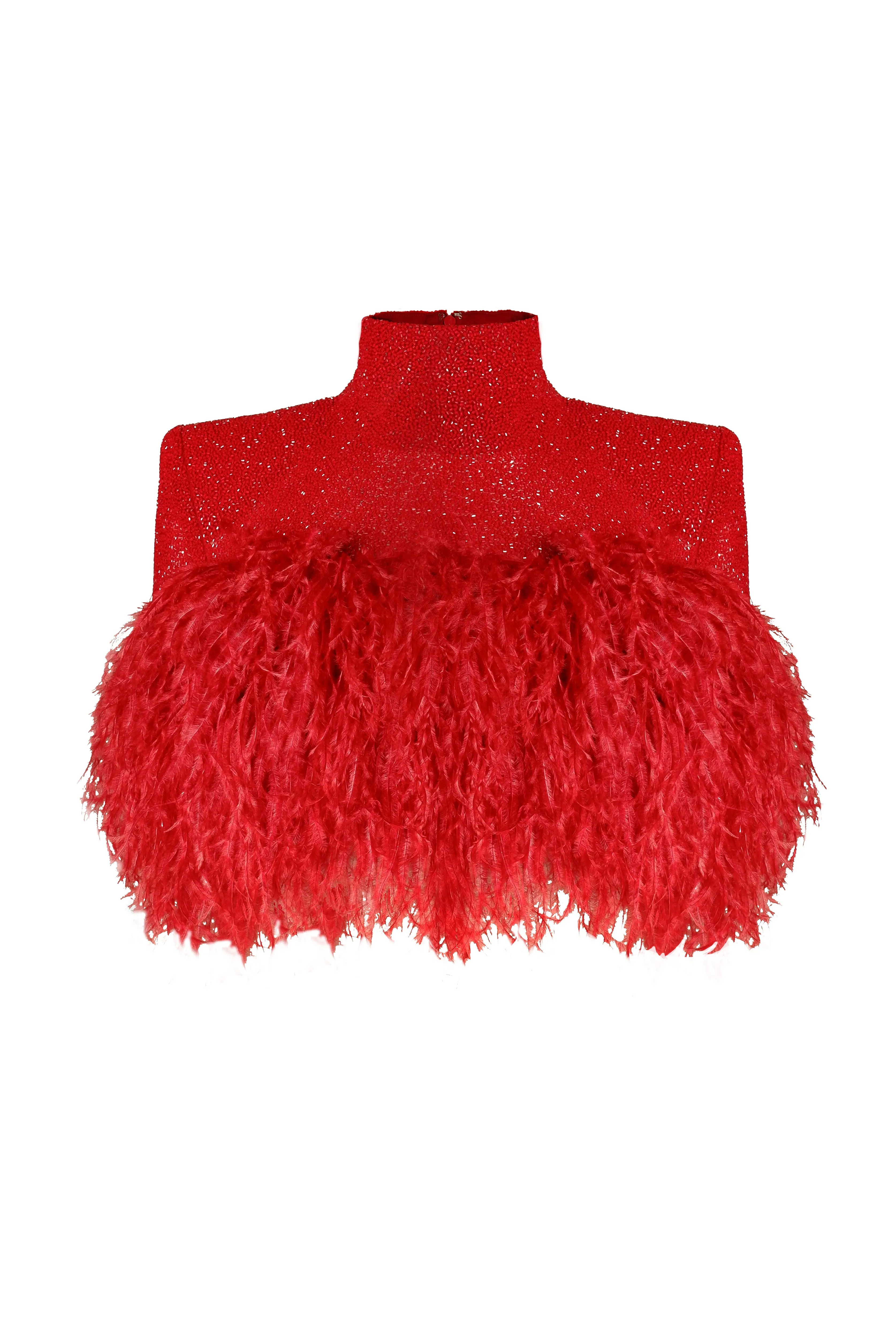 BEADED TOP WITH FEATHERS sold by Naeem Khan product image thumbnail 2