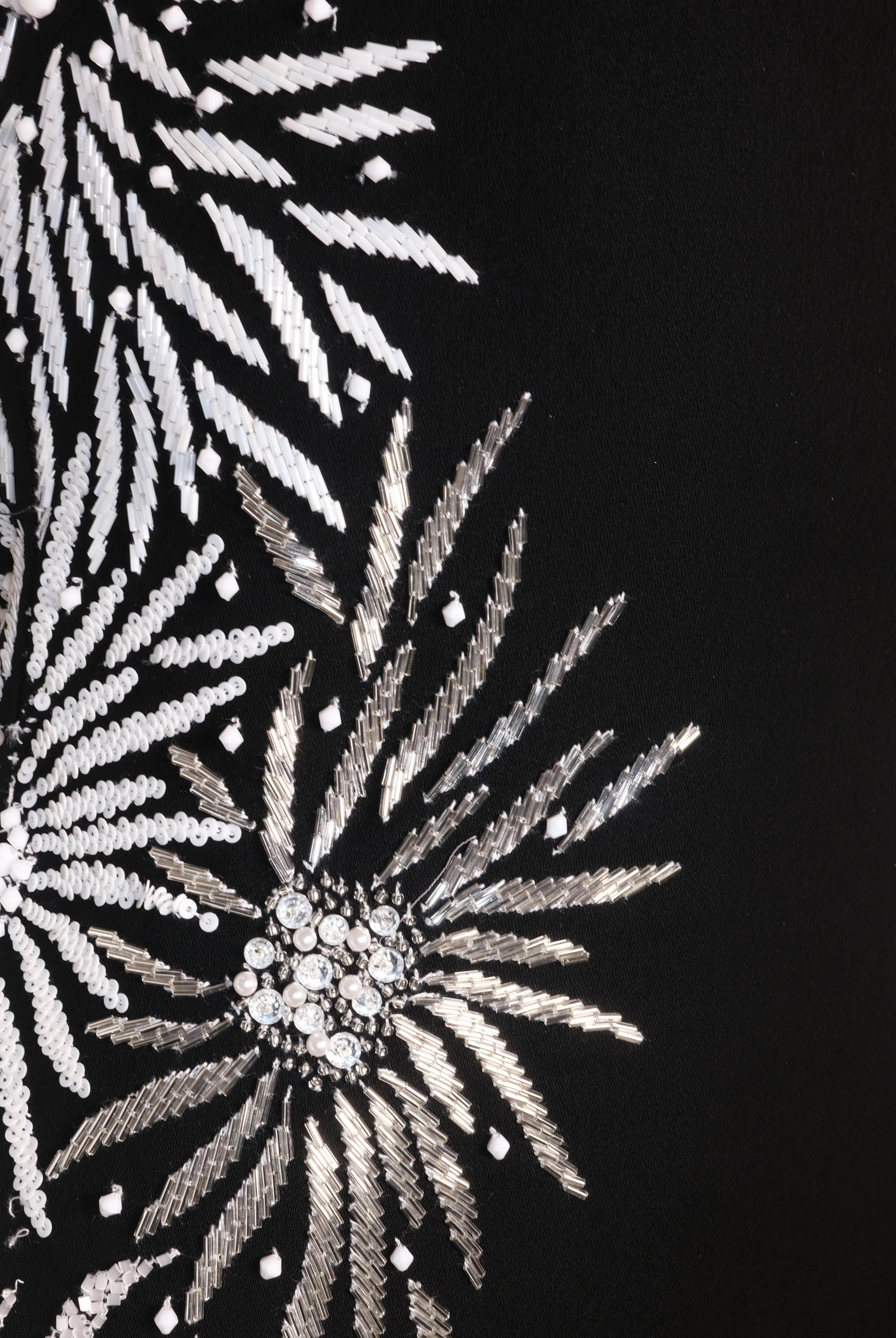 EMBELLISHED WAIST LONG SLEEVE COLUMN GOWN sold by Naeem Khan product image thumbnail 3