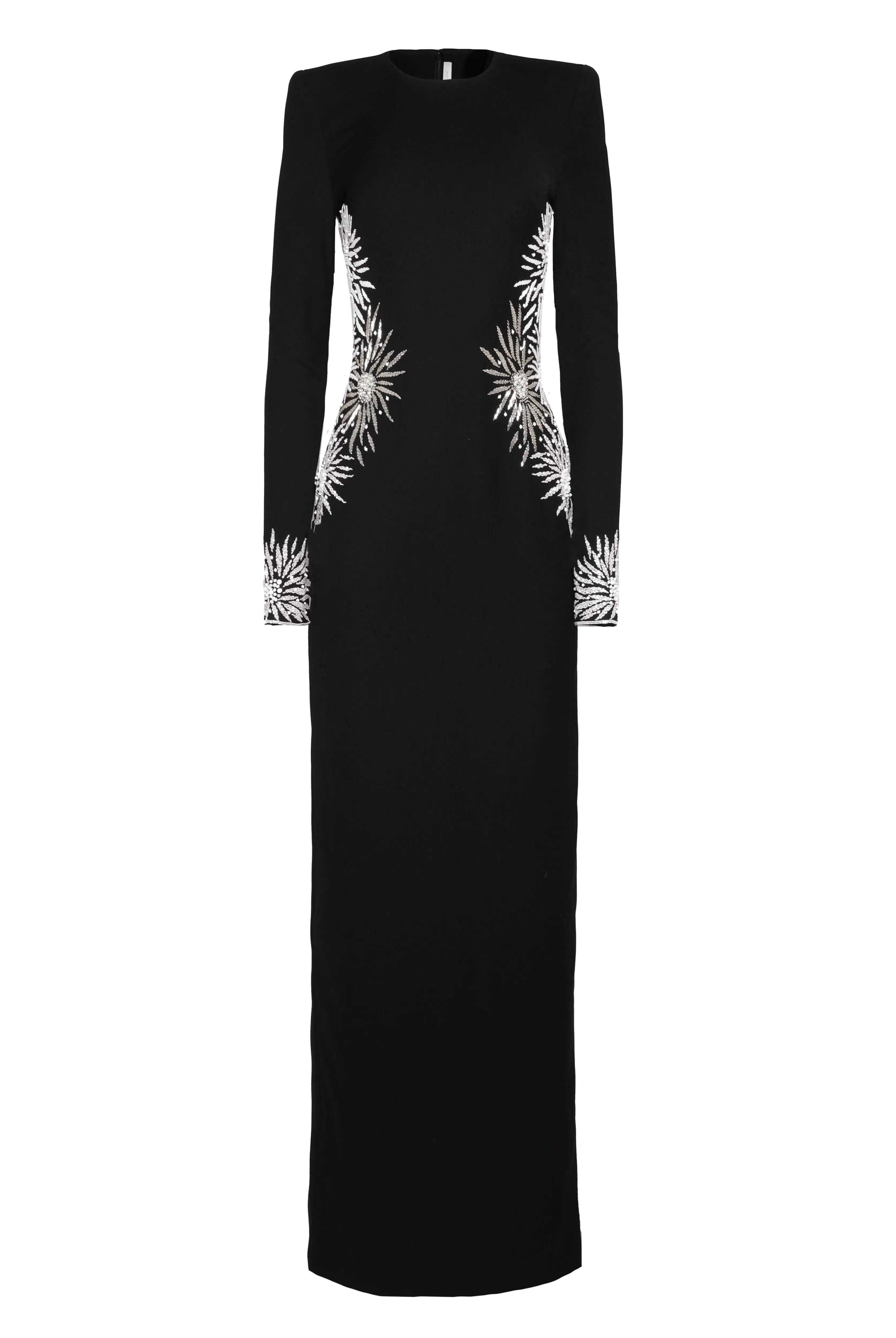 EMBELLISHED WAIST LONG SLEEVE COLUMN GOWN sold by Naeem Khan