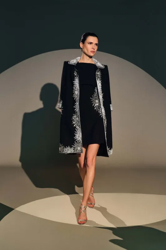 EMBELLISHED 3/4 SLEEVE COAT made by Naeem Khan