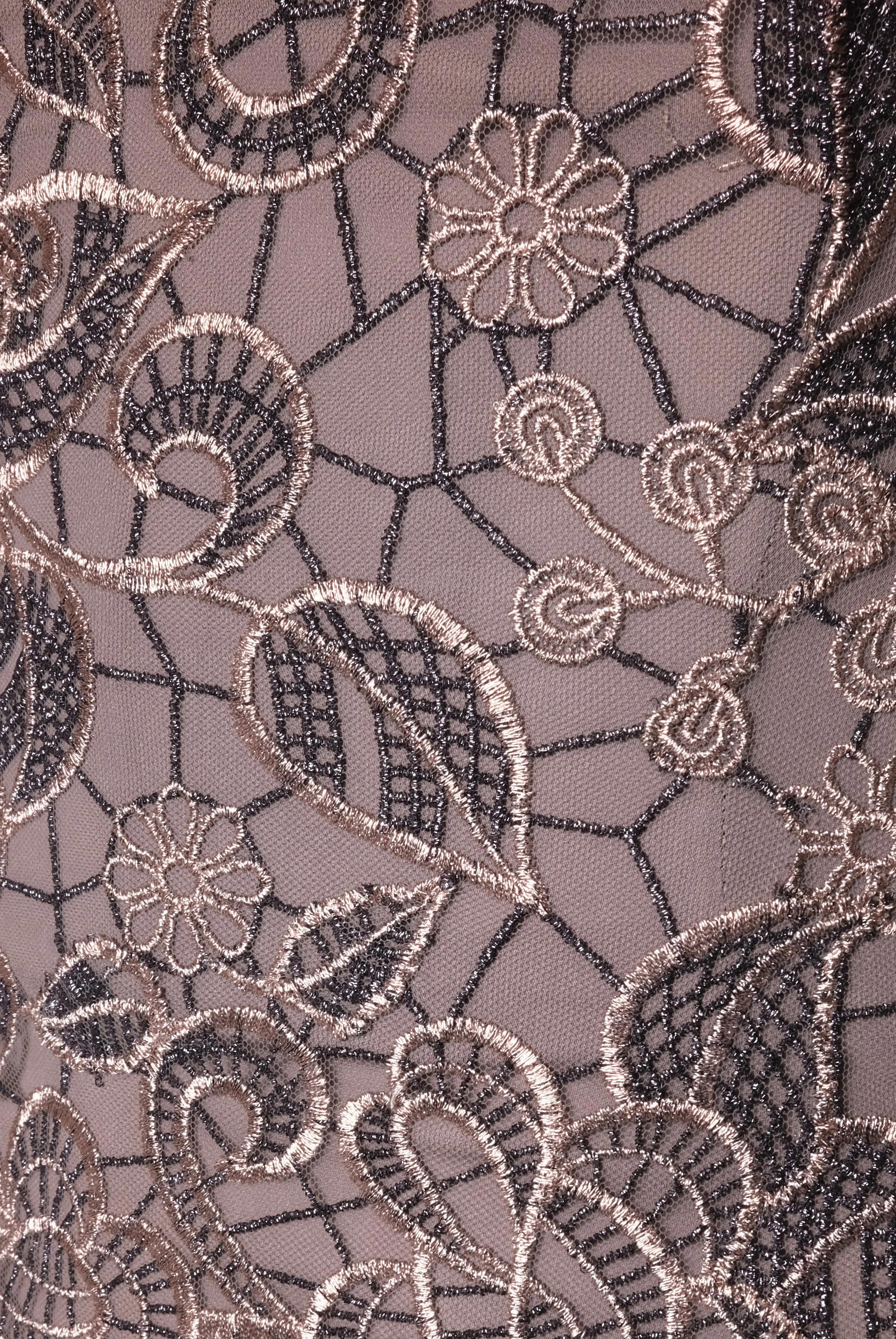 METALLIC LACE LONG SLEEVE GOWN sold by Naeem Khan product image thumbnail 3