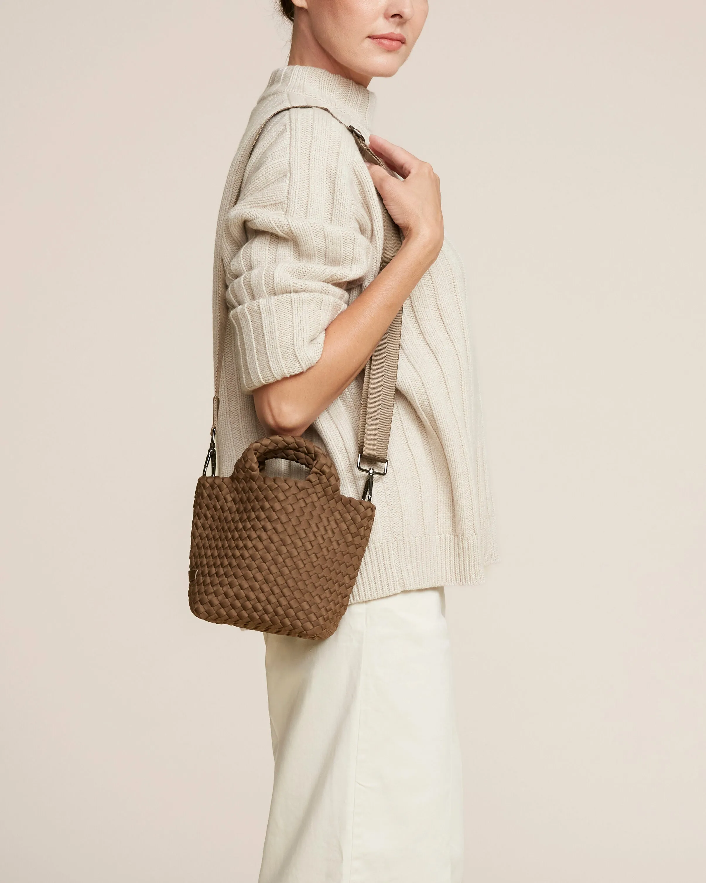 St. Barths Petit Tote | Mink sold by Naghedi product image thumbnail 5