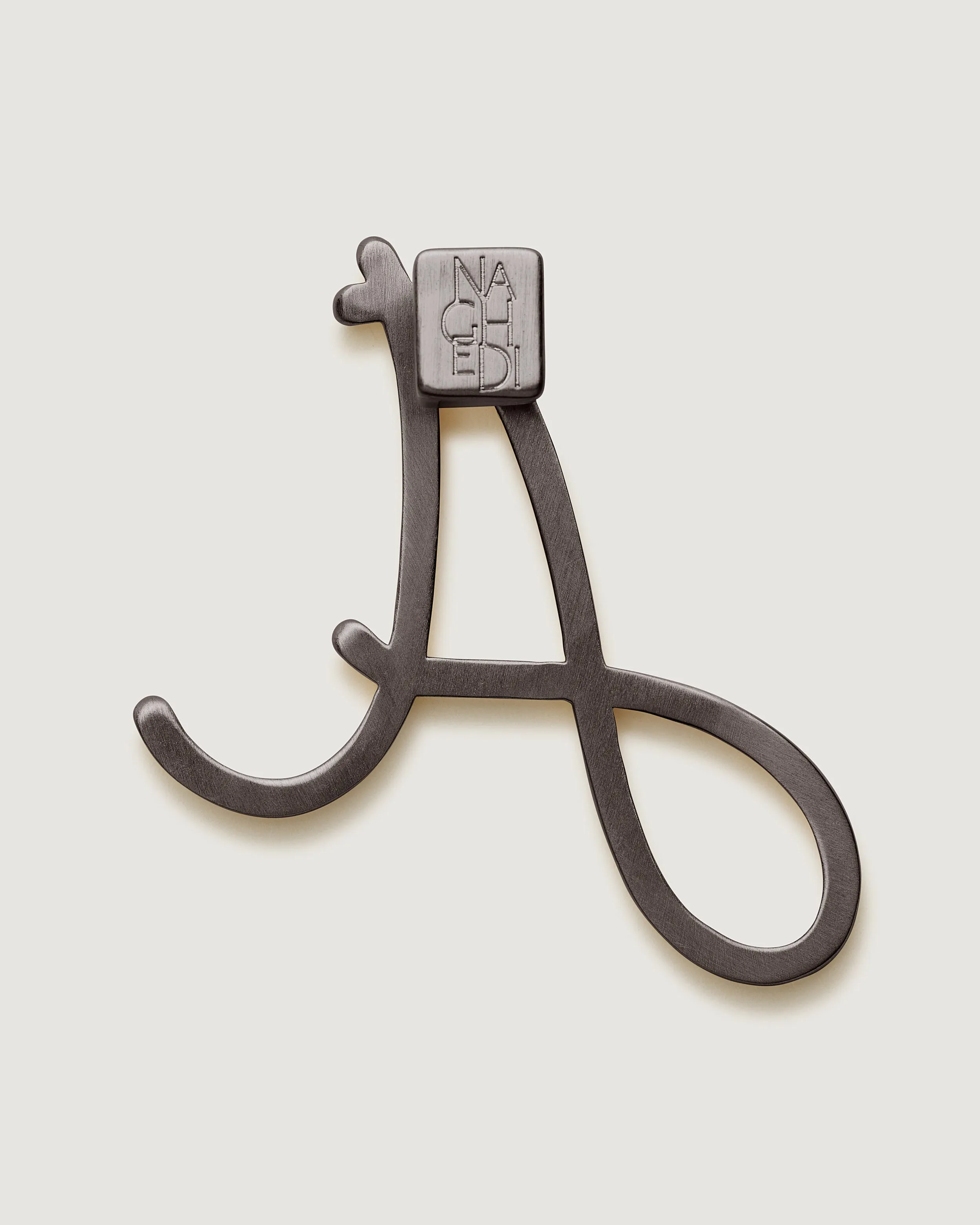Alphabet Bag Charm | Brushed Gunmetal sold by Naghedi product image thumbnail 3