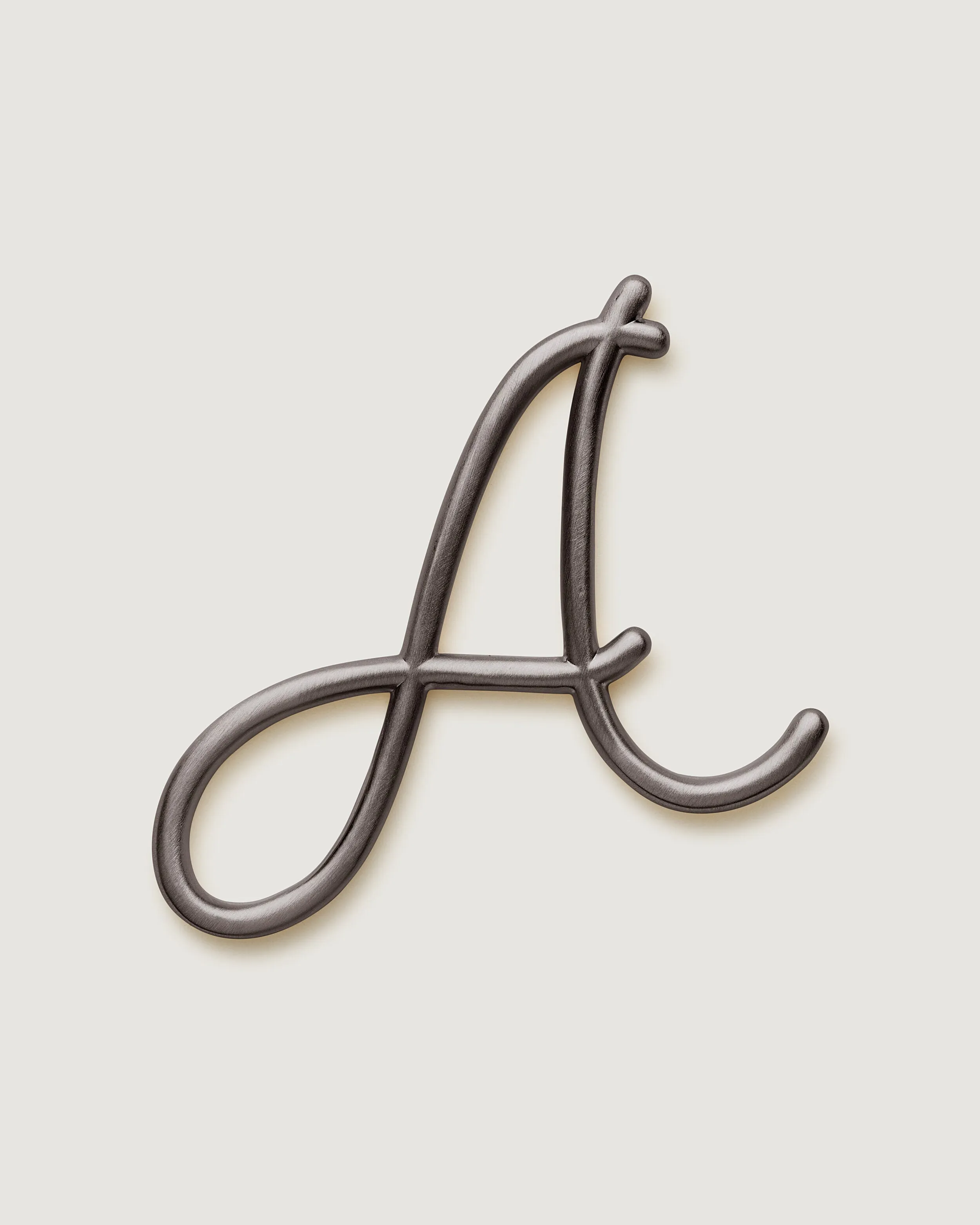 Alphabet Bag Charm | Brushed Gunmetal sold by Naghedi