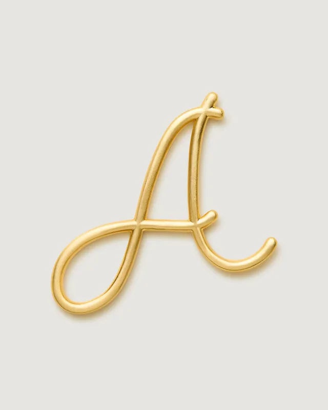 Alphabet Bag Charm | Brushed Gold made by Naghedi