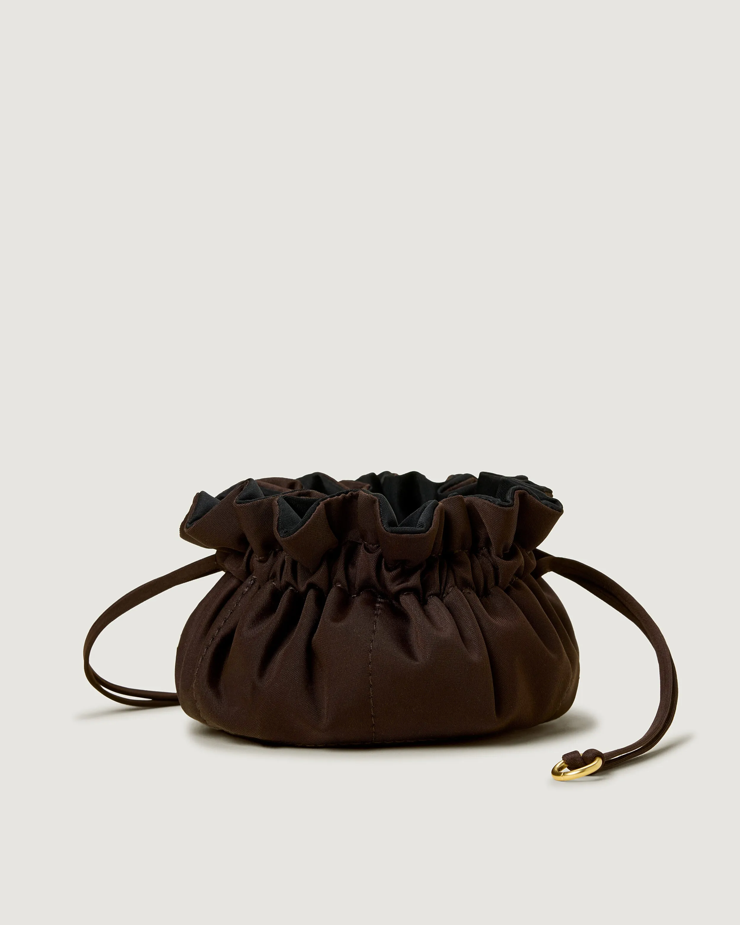 Lotus Petit Jewelry Pouch | Chocolate sold by Naghedi