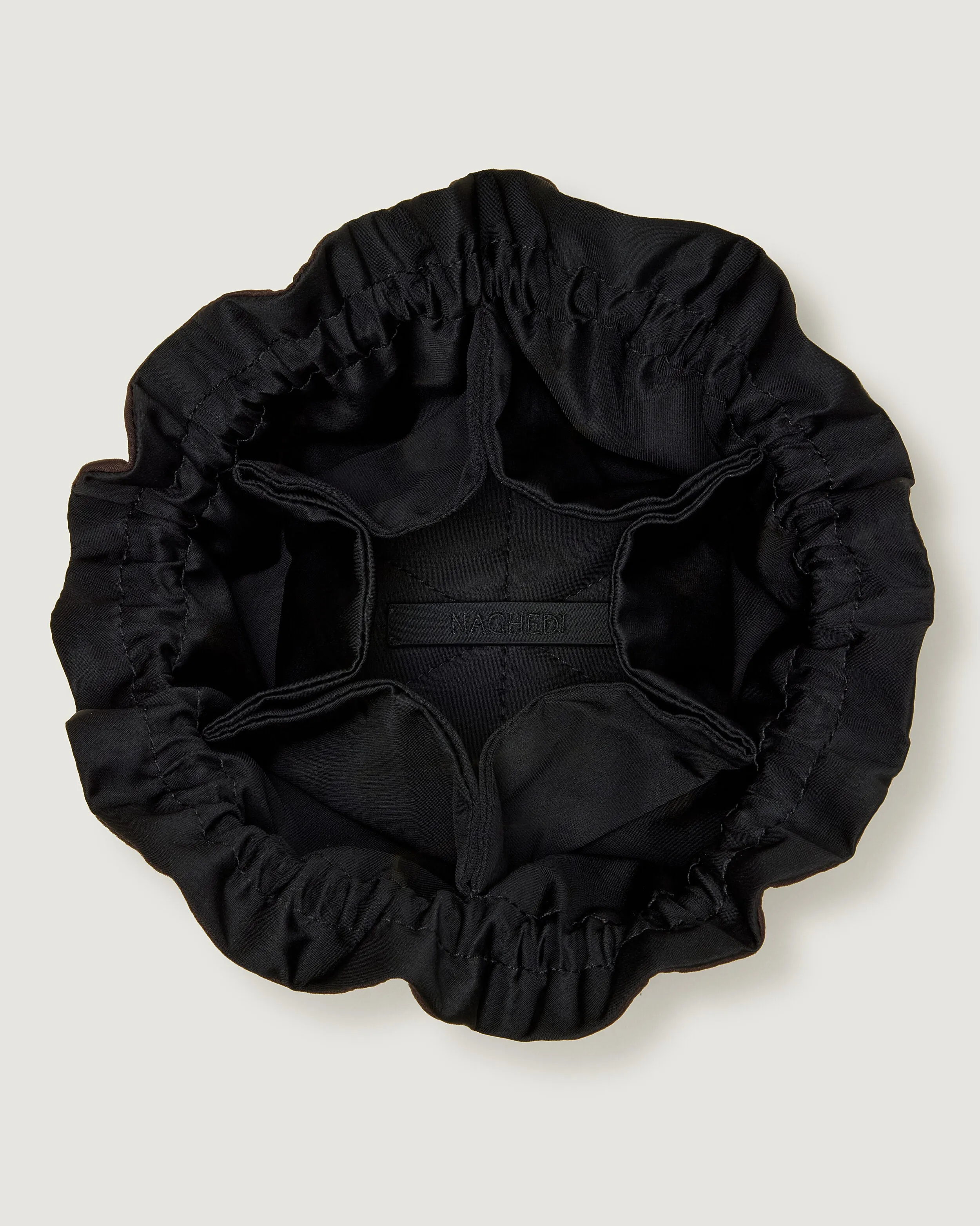 Lotus Petit Jewelry Pouch | Chocolate sold by Naghedi product image thumbnail 2