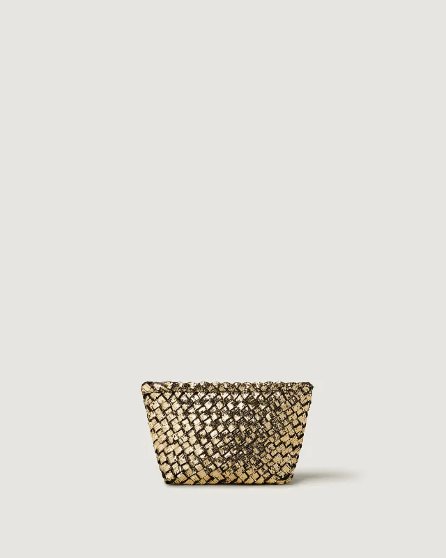 Portofino Petit Cosmetic Pouch Metallic | Gold made by Naghedi