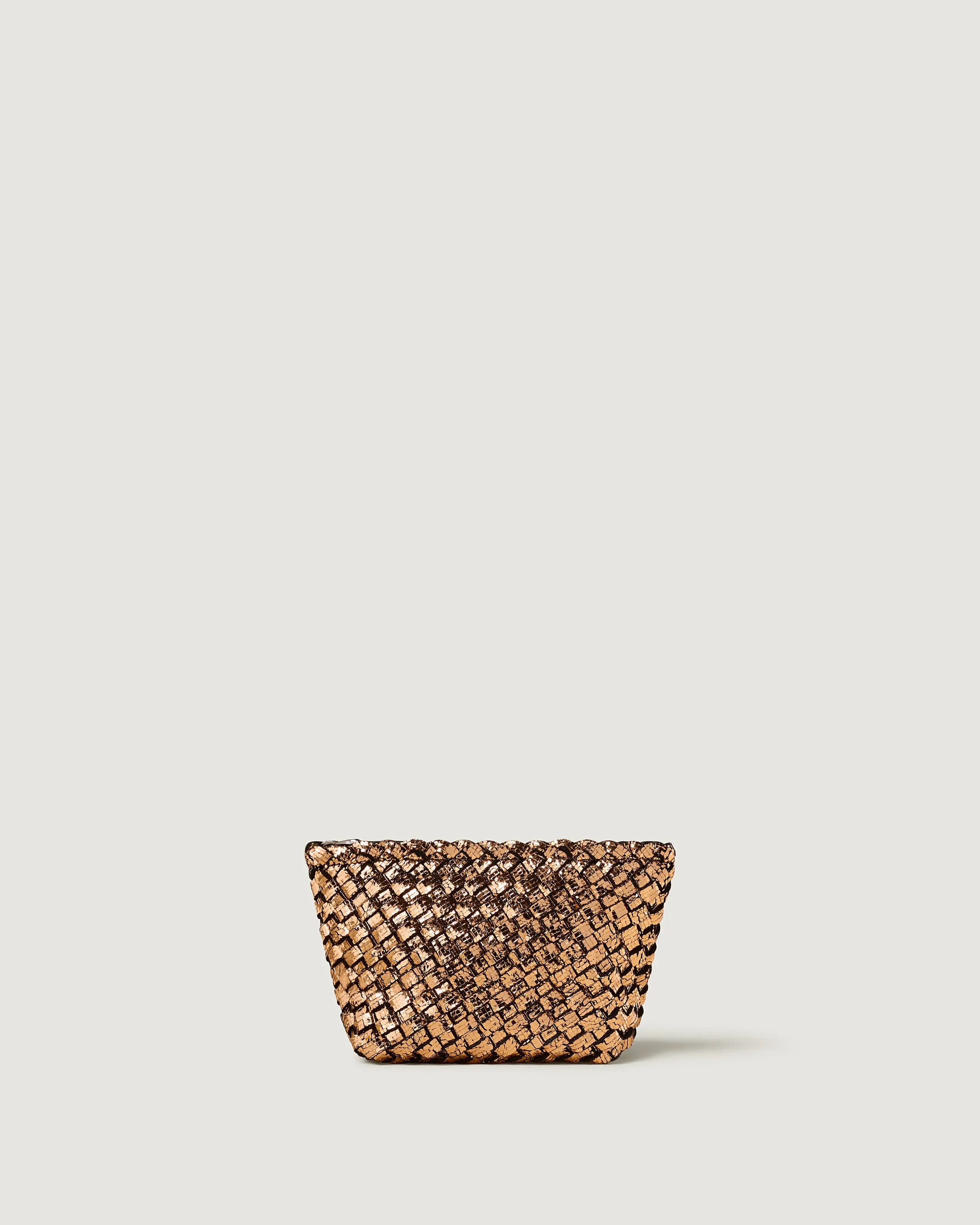 Portofino Petit Cosmetic Pouch Metallic | Rose Gold sold by Naghedi