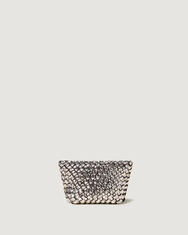 Portofino Petit Cosmetic Pouch Metallic | Silver made by Naghedi