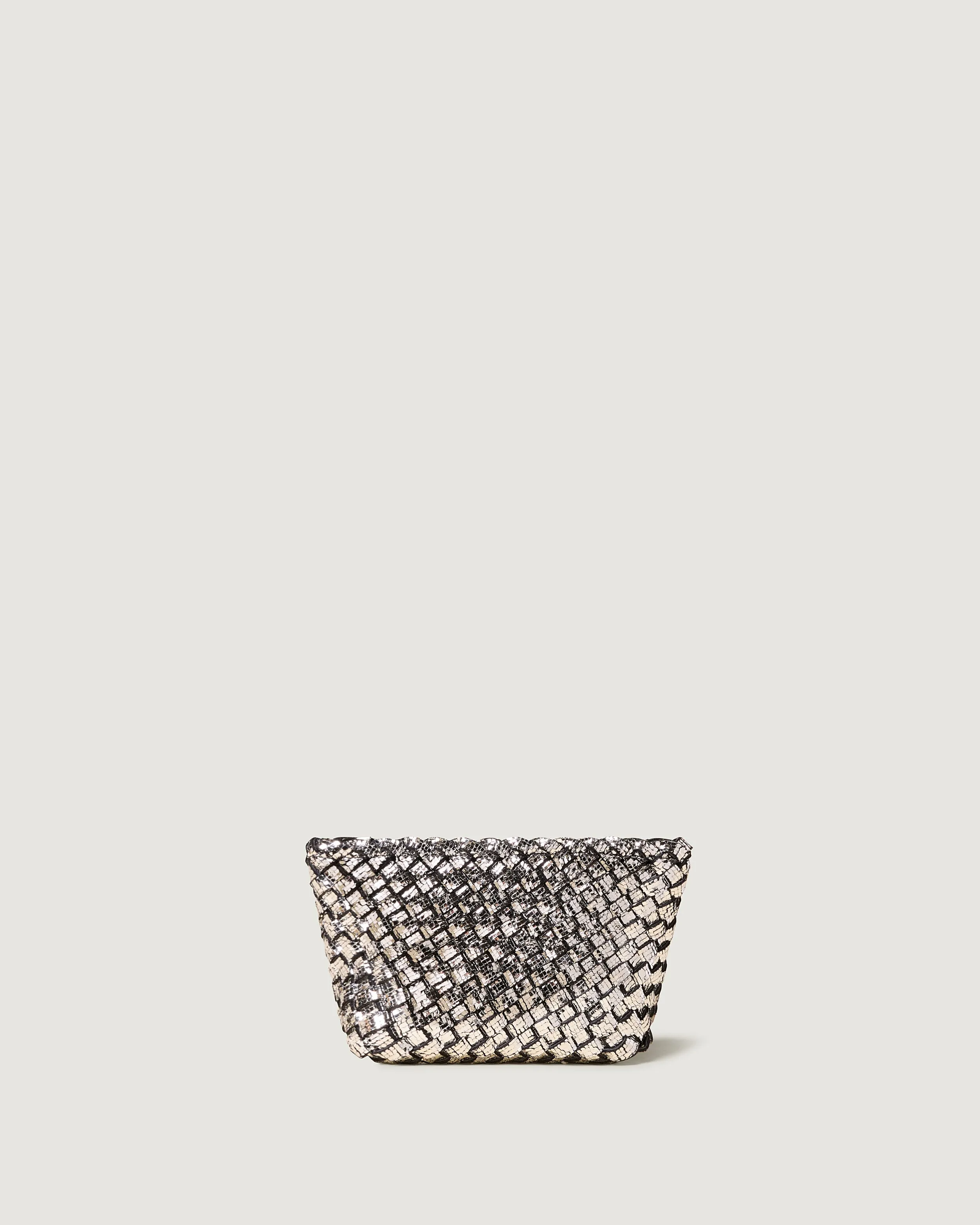 Portofino Petit Cosmetic Pouch Metallic | Silver sold by Naghedi