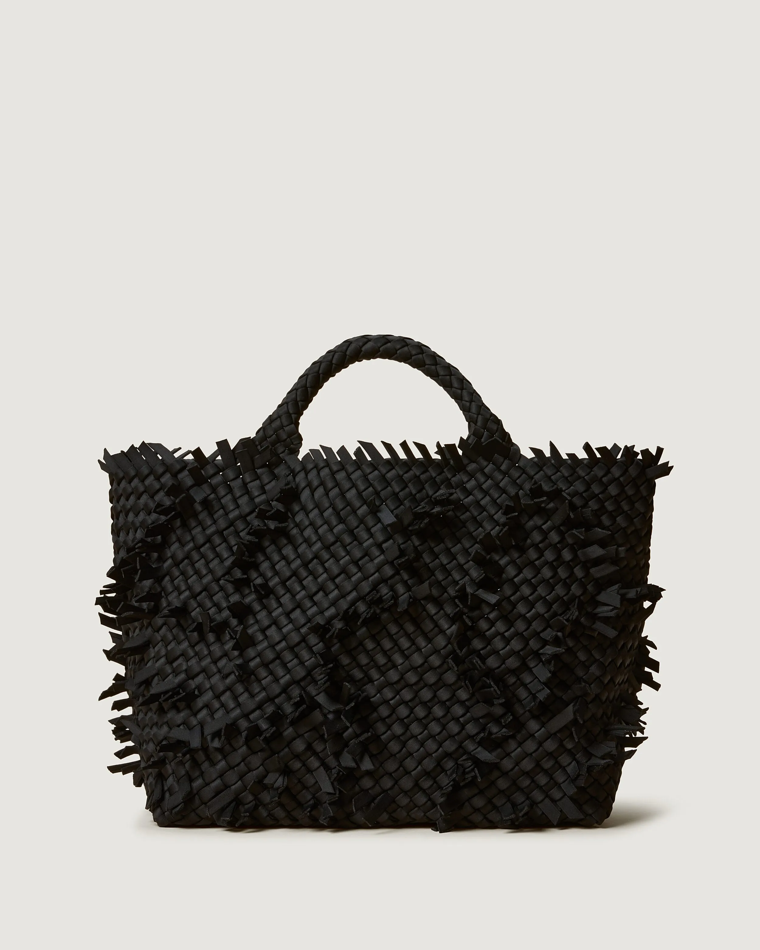 St. Barths Medium Tote Fray | Onyx sold by Naghedi