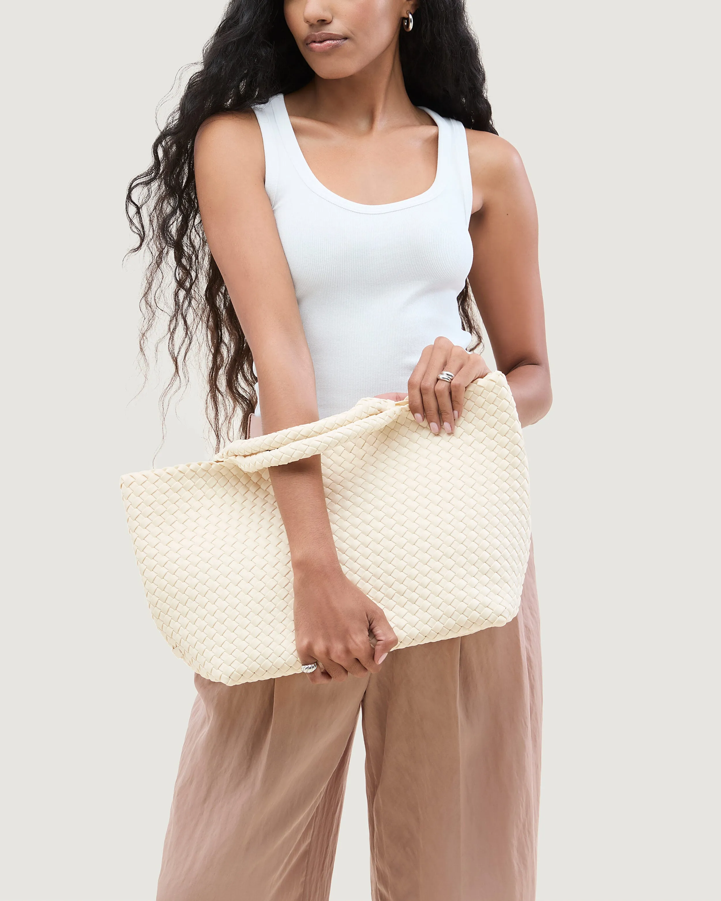 St. Barths Medium Tote | Salt sold by Naghedi product image thumbnail 5
