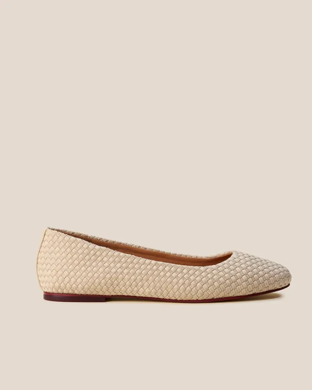 Nomad Ballet Flat | Ecru sold by Naghedi