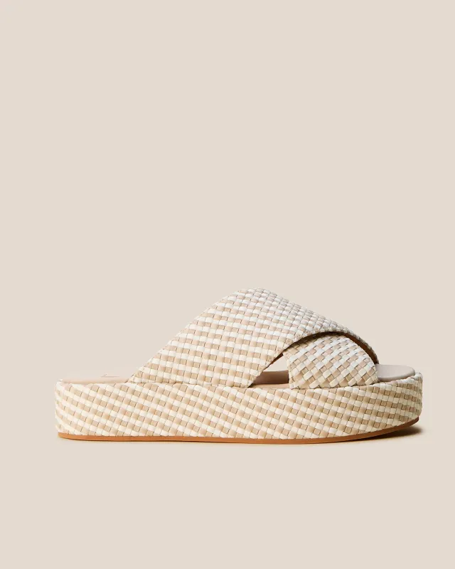 Laguna Platform Striped Geo | Mykonos sold by Naghedi
