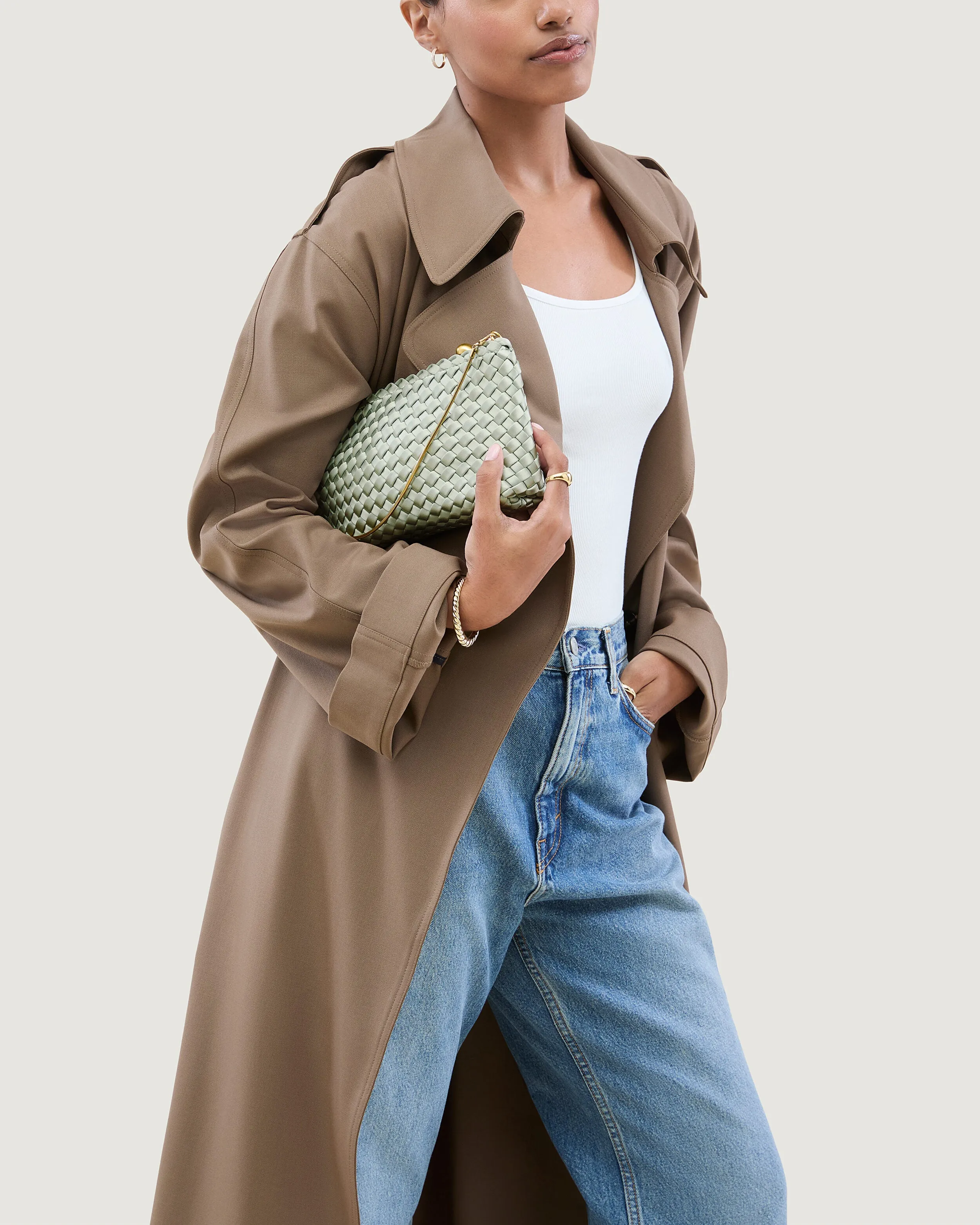 Gala Clutch Satin | Wintergreen sold by Naghedi product image thumbnail 4