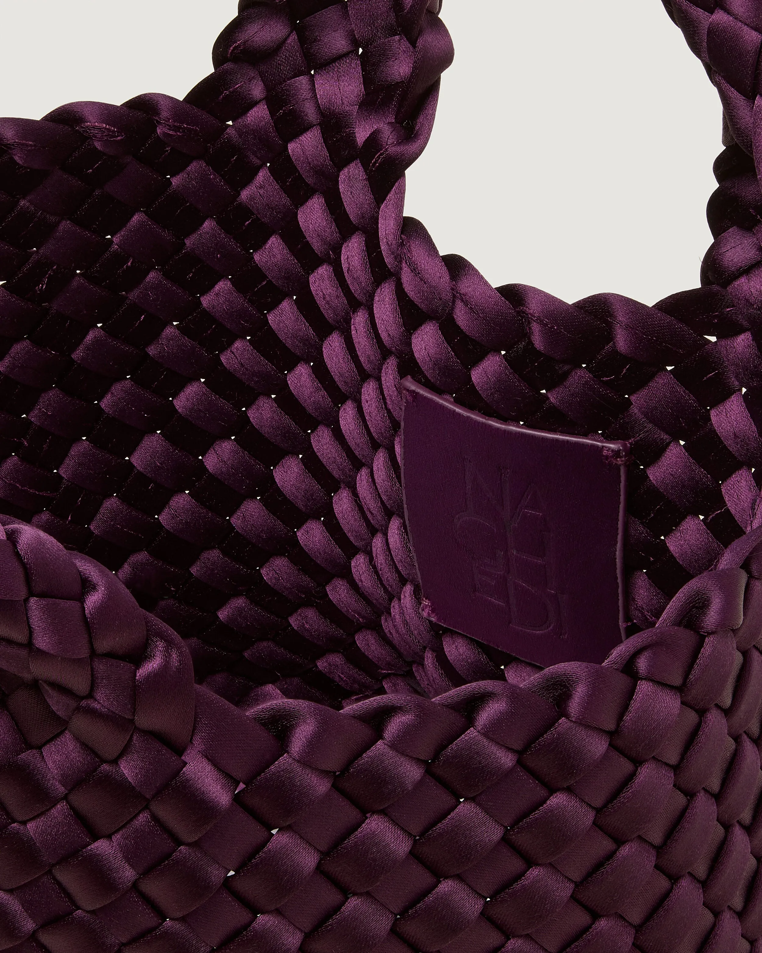 St. Barths Petit Tote Satin | Currant sold by Naghedi product image thumbnail 2