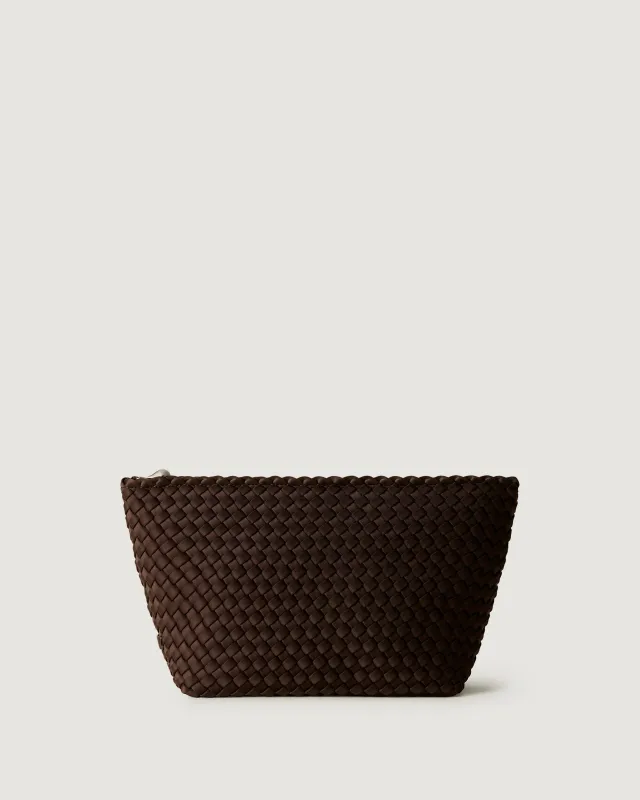 Portofino Large Cosmetic Pouch | Chocolate made by Naghedi