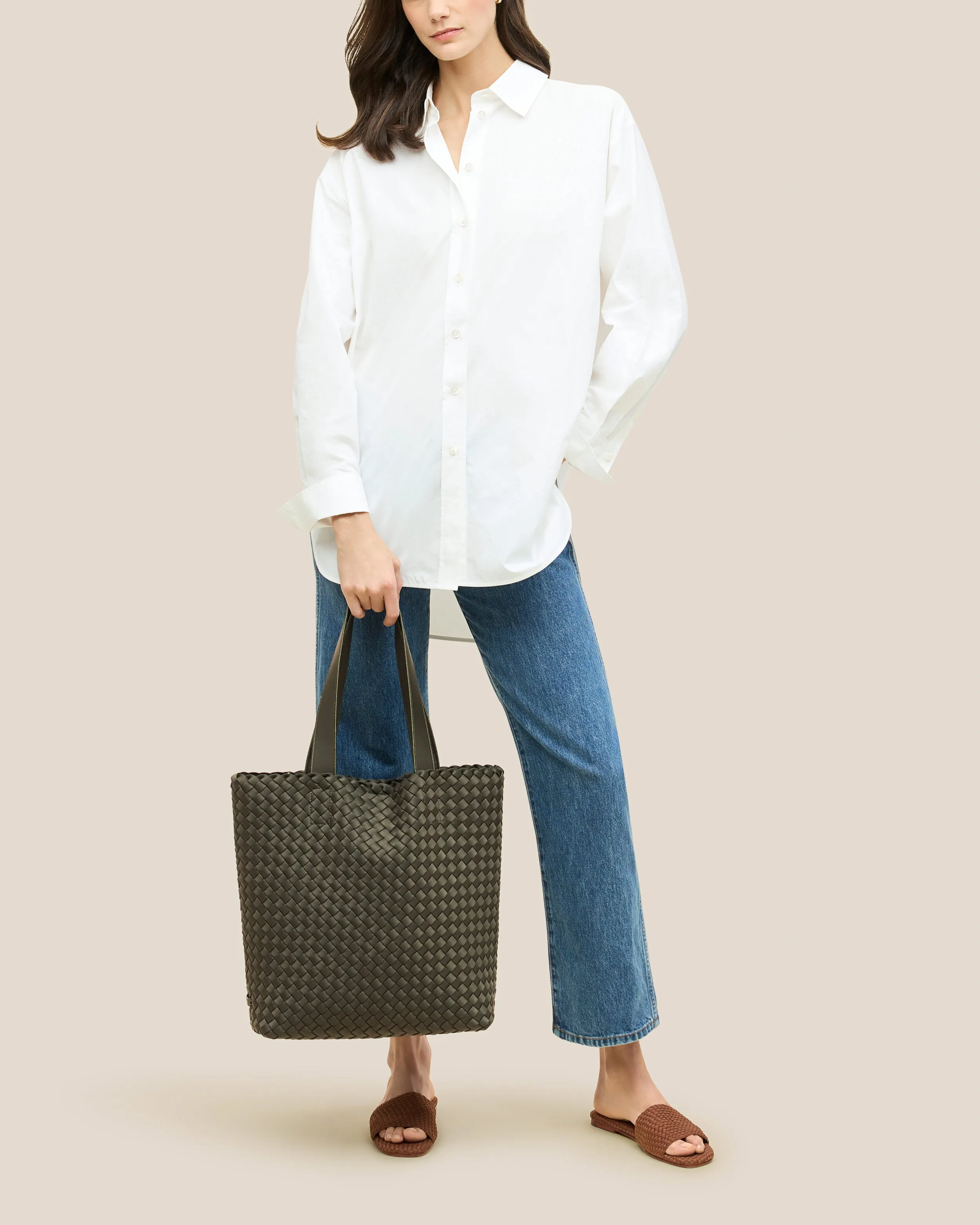 Como Shopper Tote | Olive sold by Naghedi product image thumbnail 5