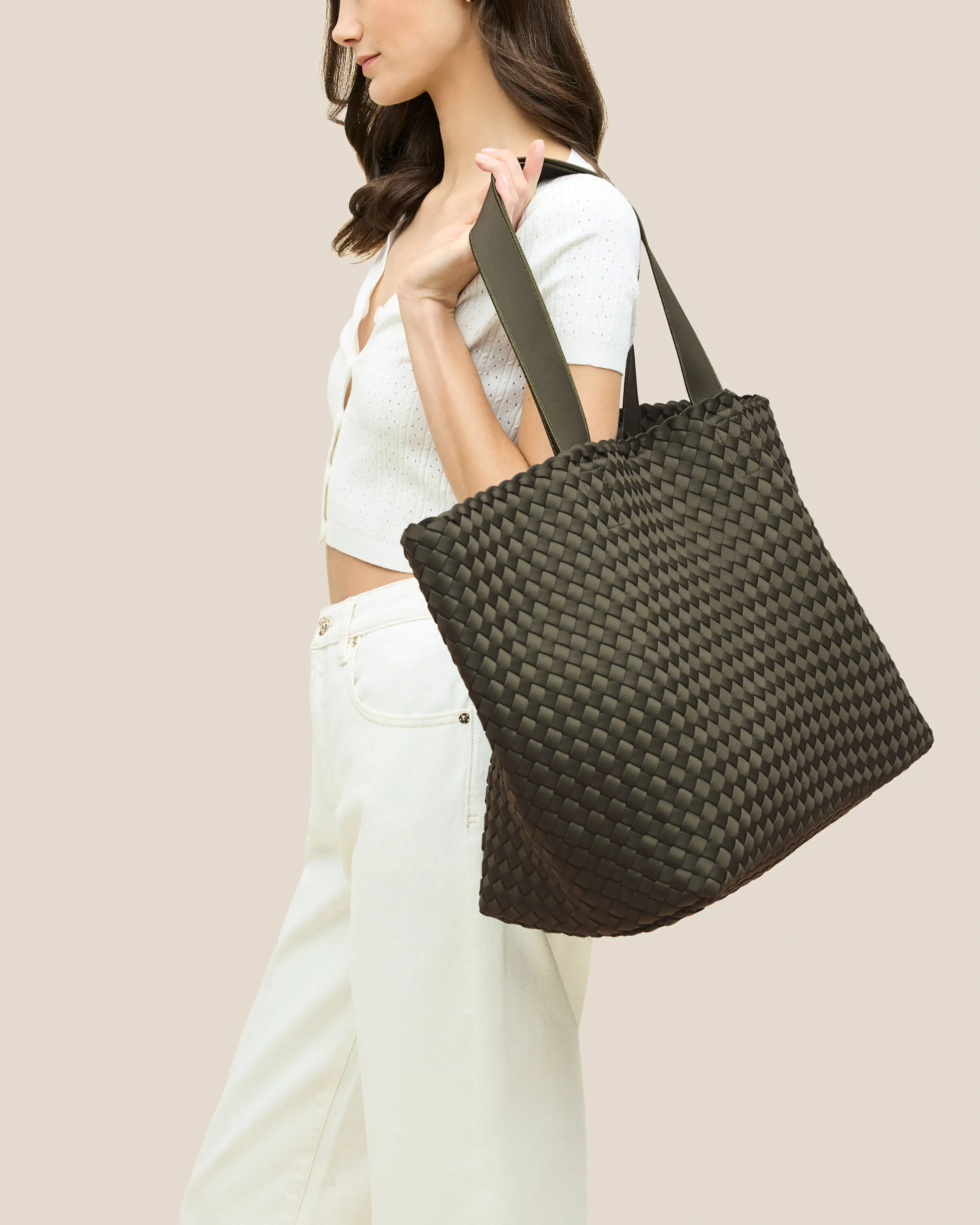Como Large Tote | Olive sold by Naghedi product image thumbnail 4