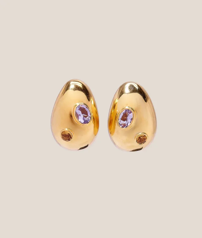 Lizzie Fortunato Mini Arp Earrings | Studded Gold sold by Naghedi