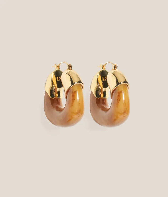 Lizzie Fortunato Organic Hoops | Mocha sold by Naghedi