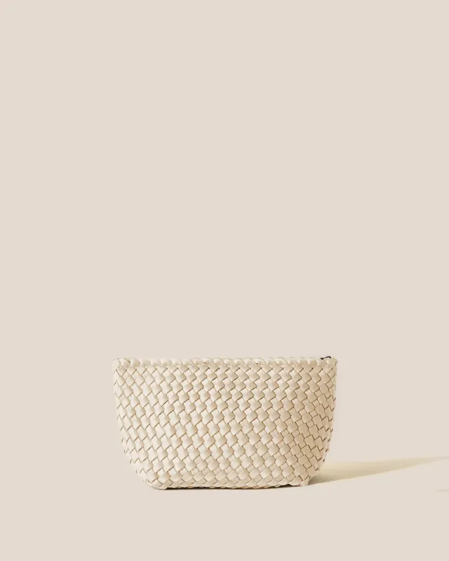 Portofino Medium Cosmetic Pouch | Ecru made by Naghedi