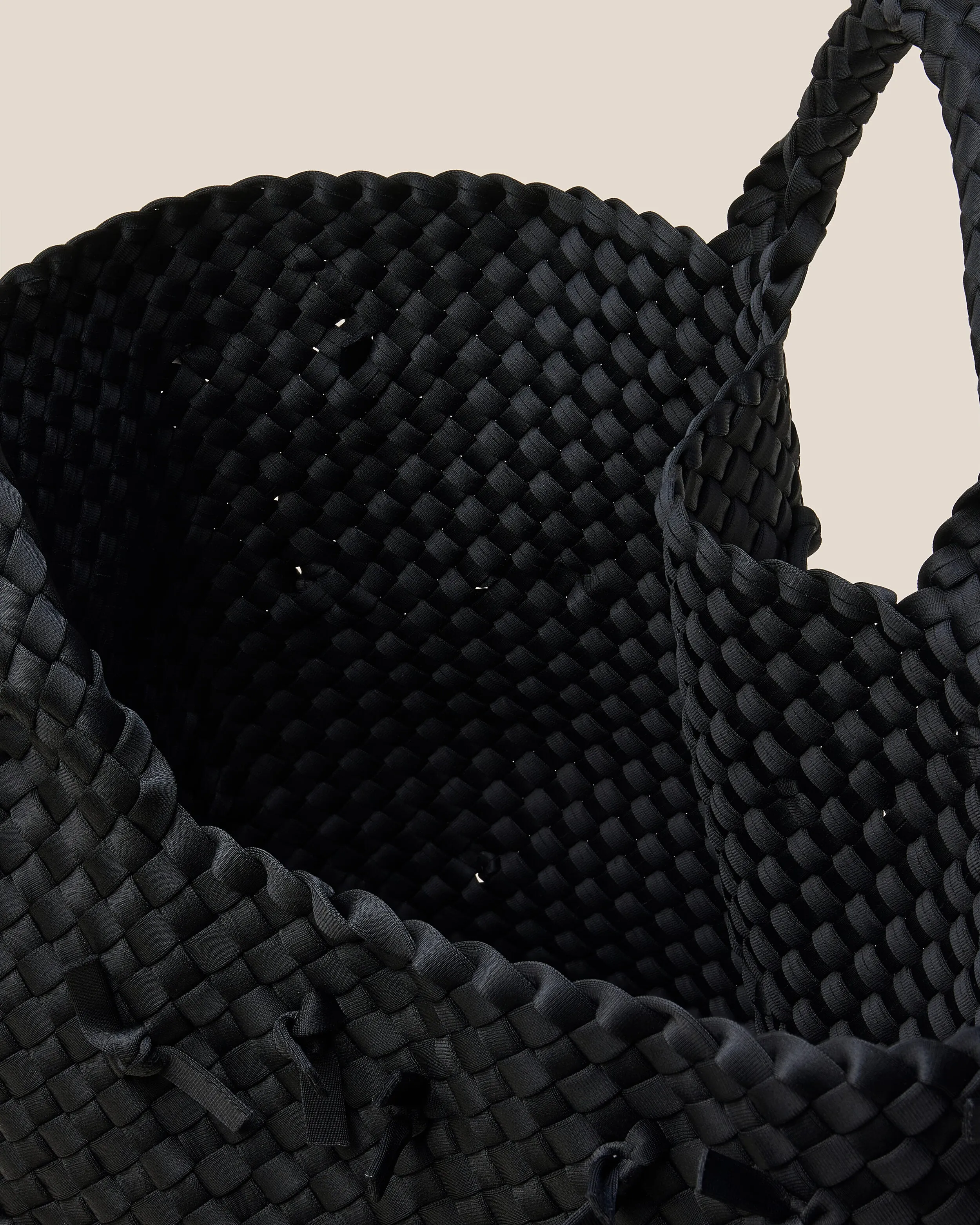 Waste Not St. Barths Large Tote Knots | Onyx sold by Naghedi product image thumbnail 2