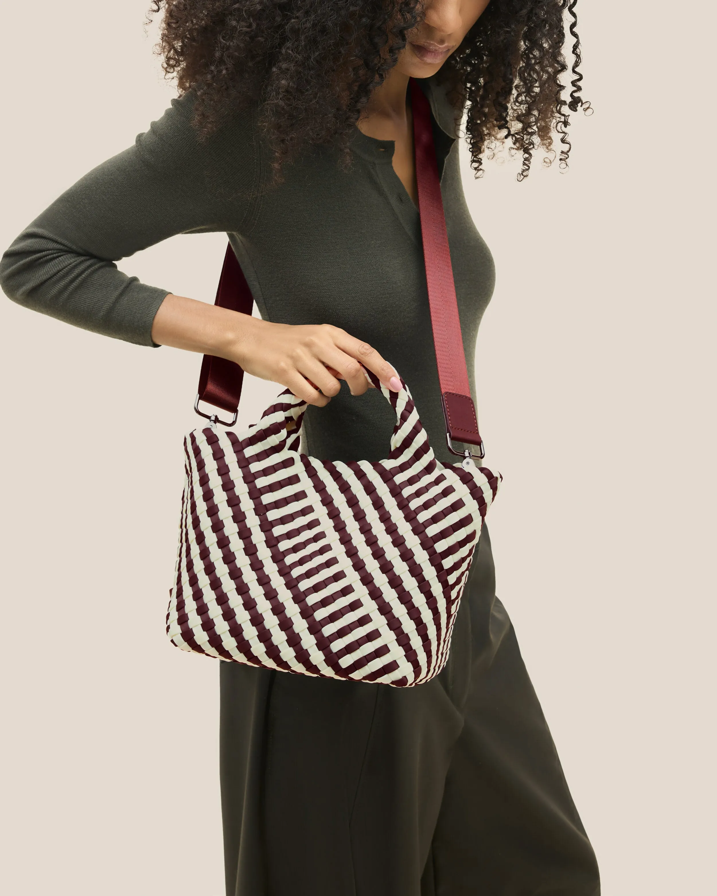 St. Barths Small Tote Striped Geo | Roma sold by Naghedi product image thumbnail 5