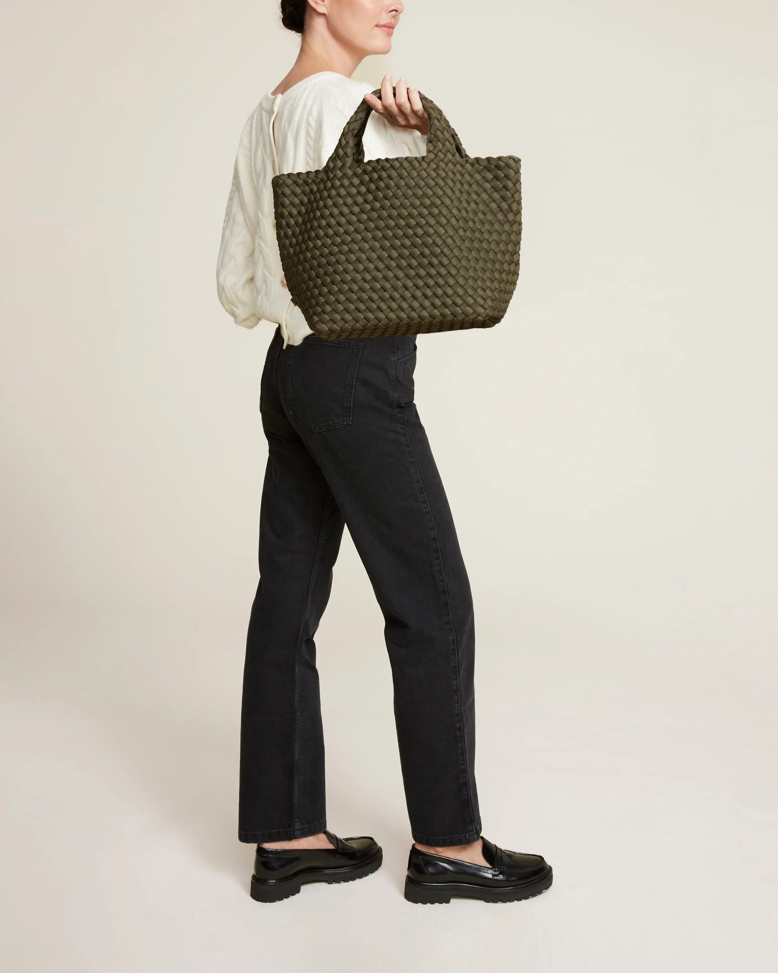 St. Barths Medium Tote | Olive sold by Naghedi product image thumbnail 5